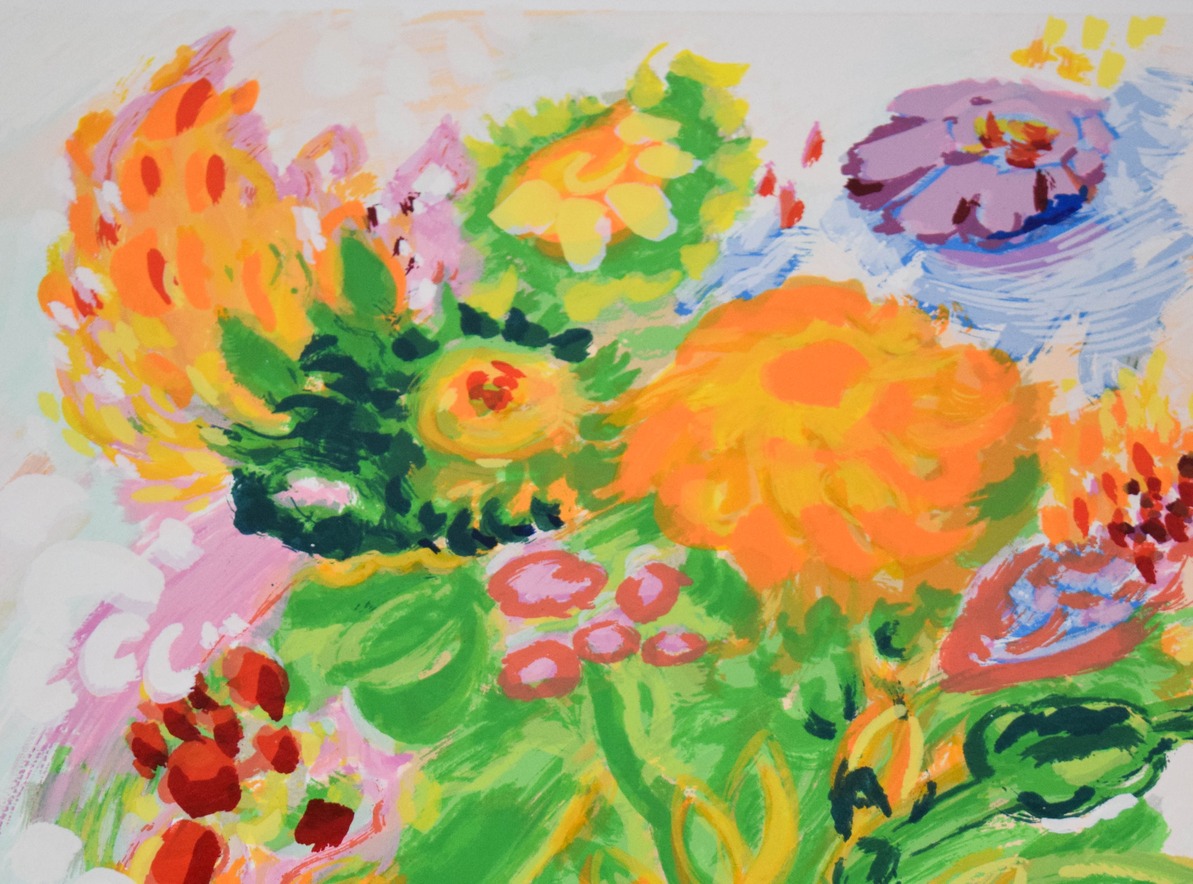 Yehouda Chaki Limited Edition Lithograph Floral Still Life