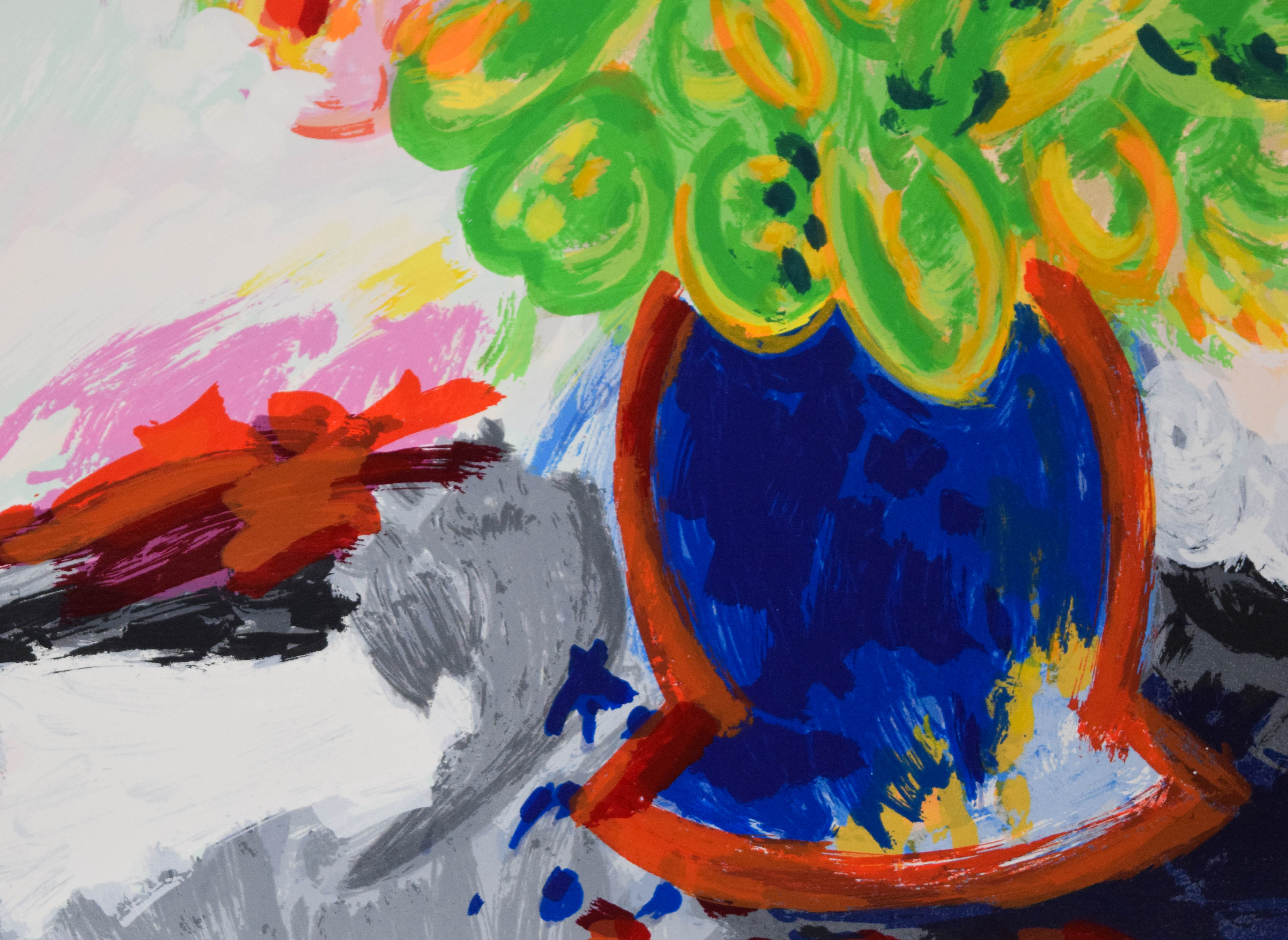 Yehouda Chaki Limited Edition Lithograph Floral Still Life