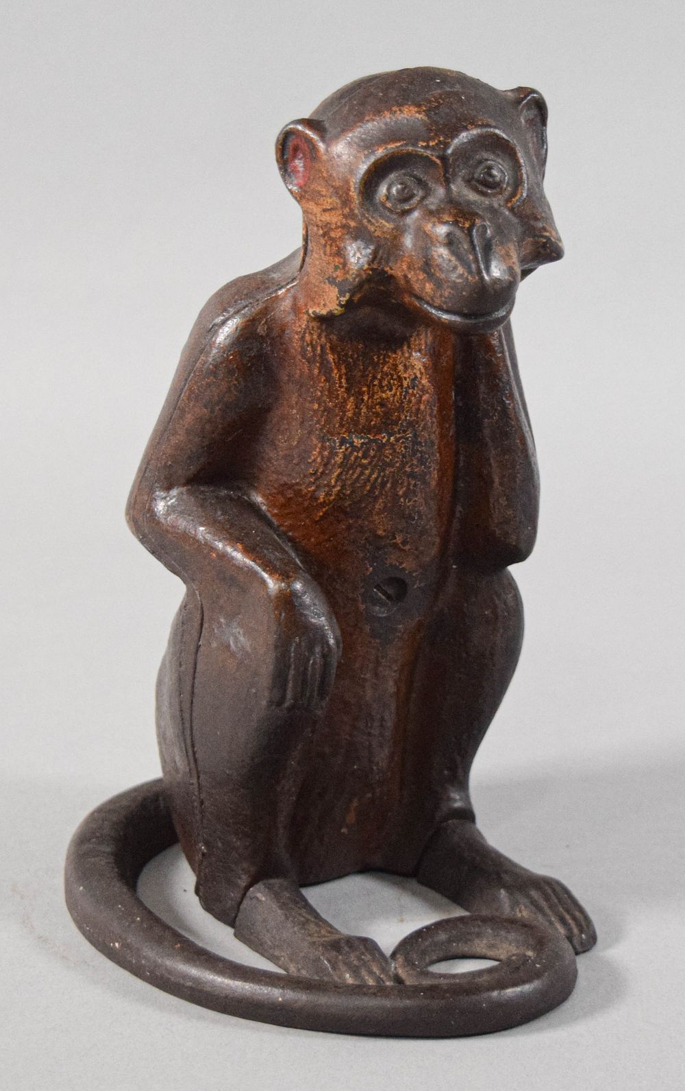 Lot 171: Cast Iron Figural Monkey Doorstop Attr. to Hubley