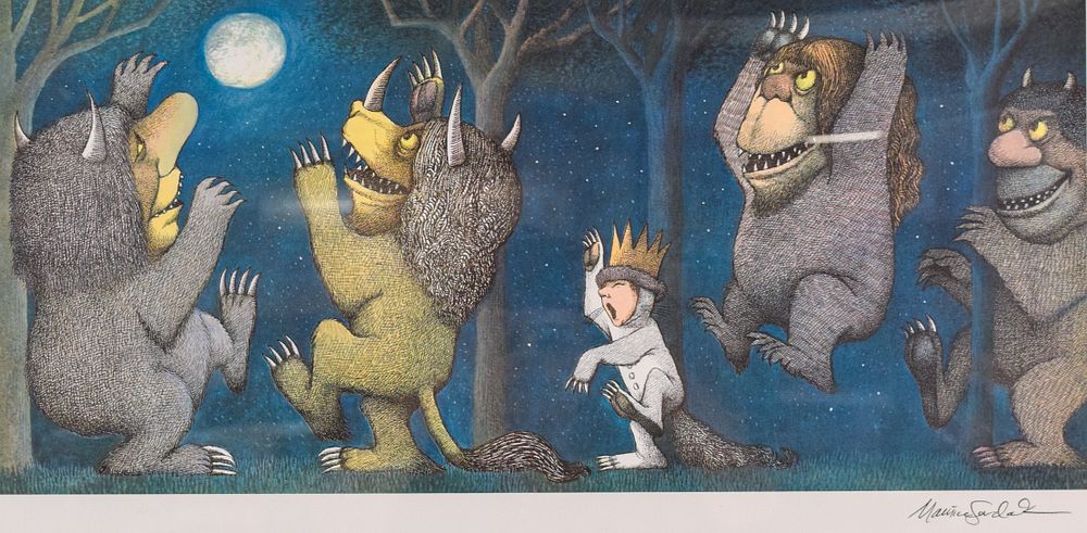Lot 178: Maurice Sendak Signed Print Where the Wild Things Are