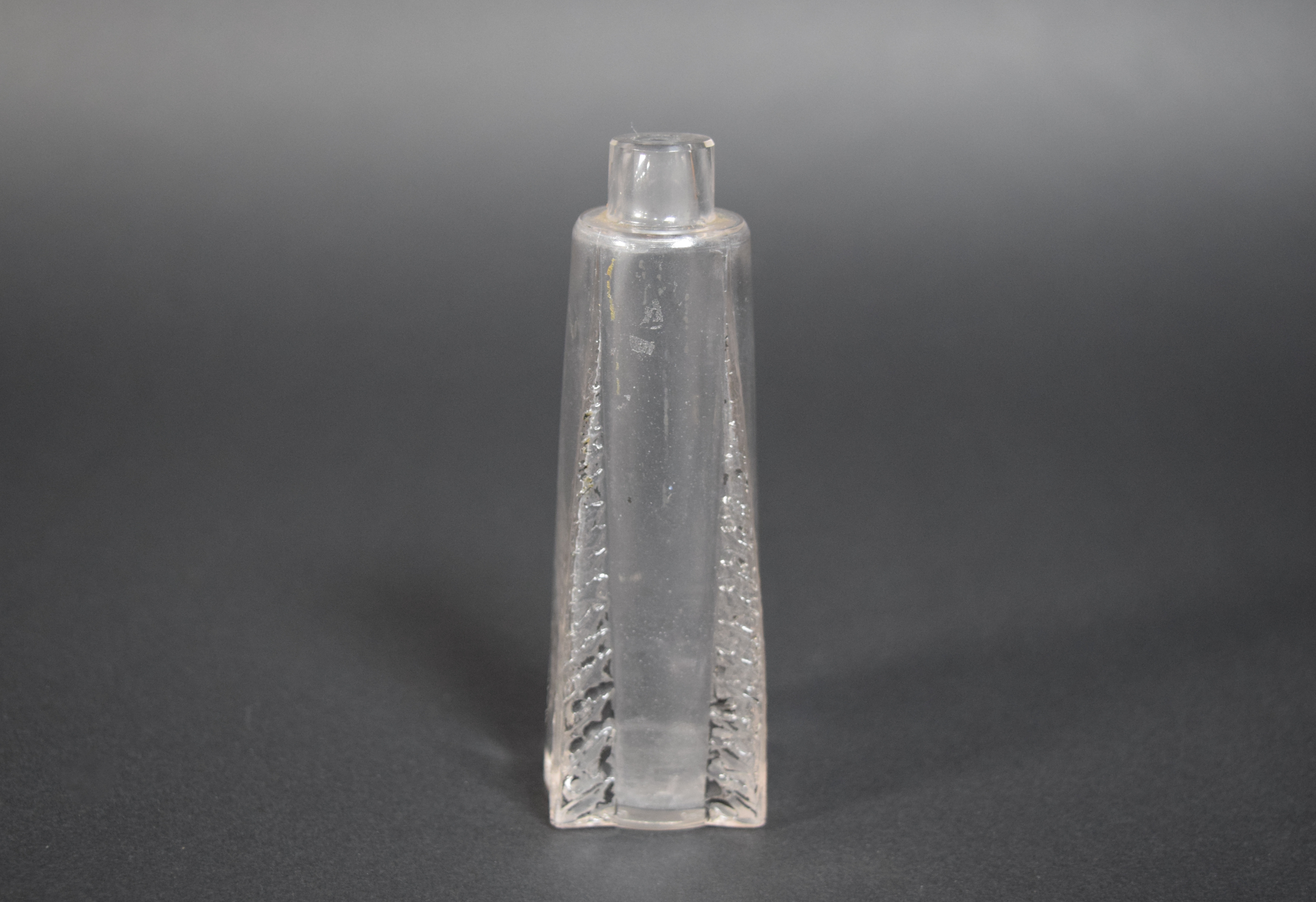 Pair of Signed Lalique Glass Perfume Bottles
