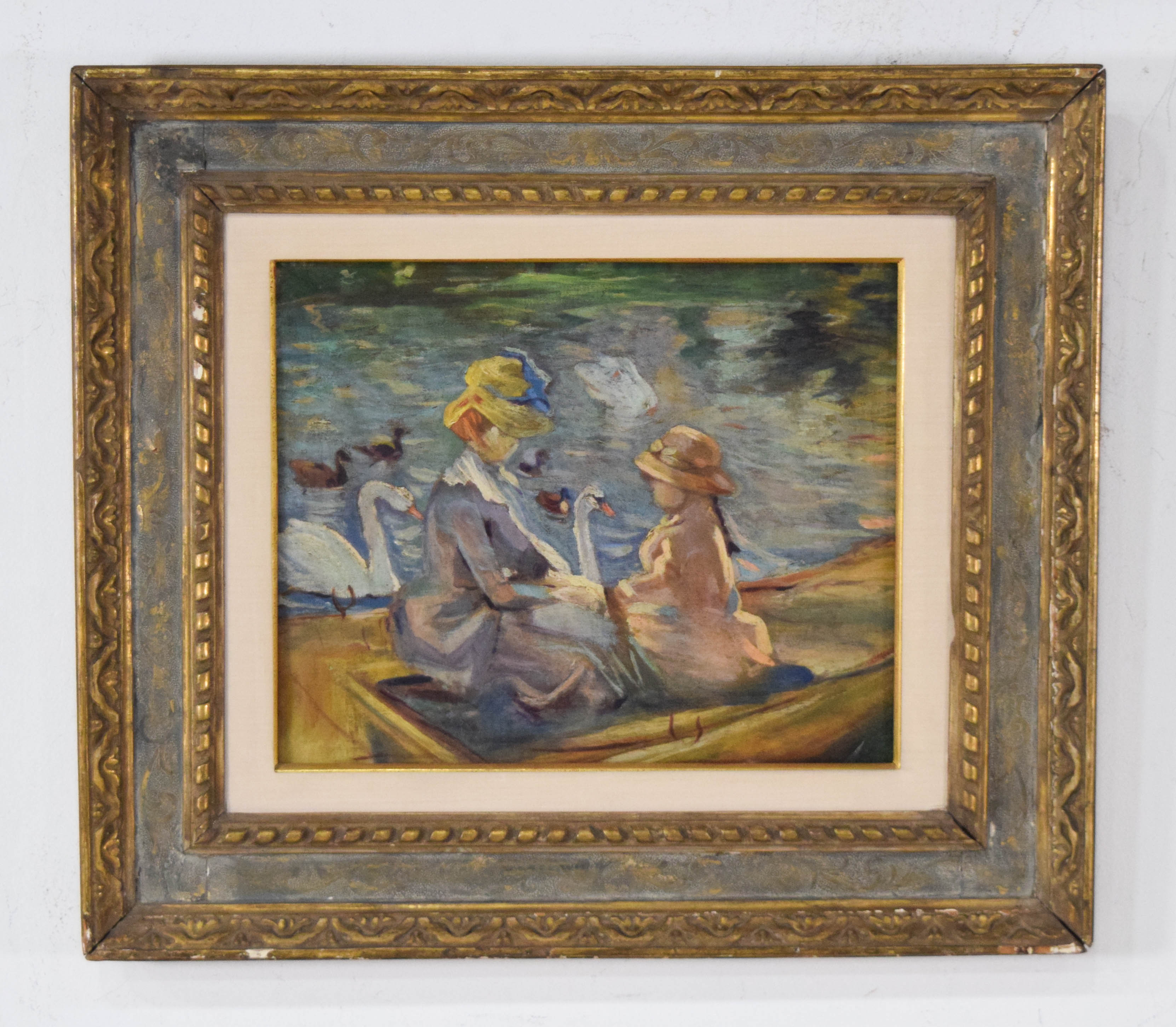 After Berthe Morisot Oil on Canvas On the Lake