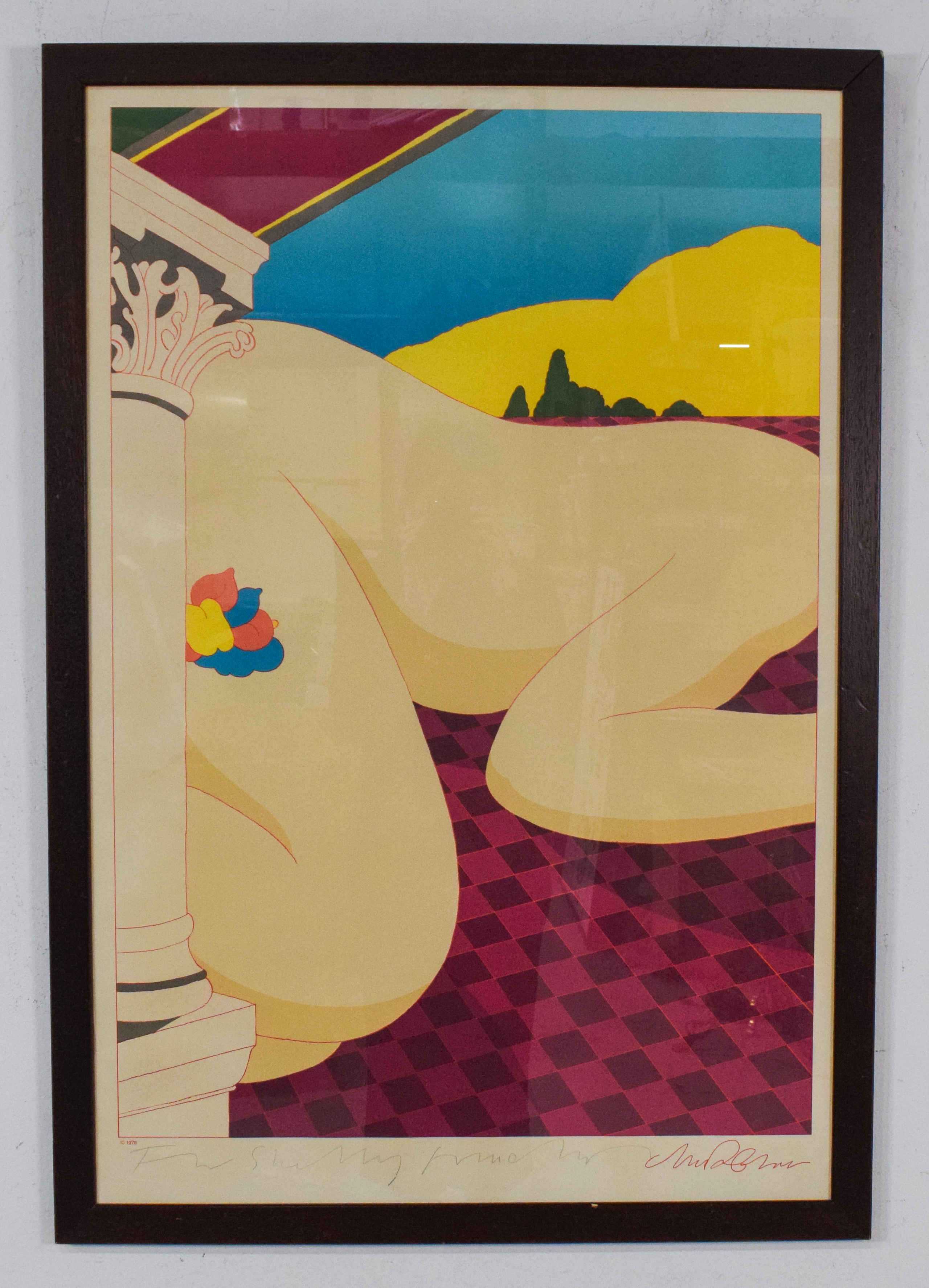 Milton Glaser Lithograph Nude on the Music Hall Floor