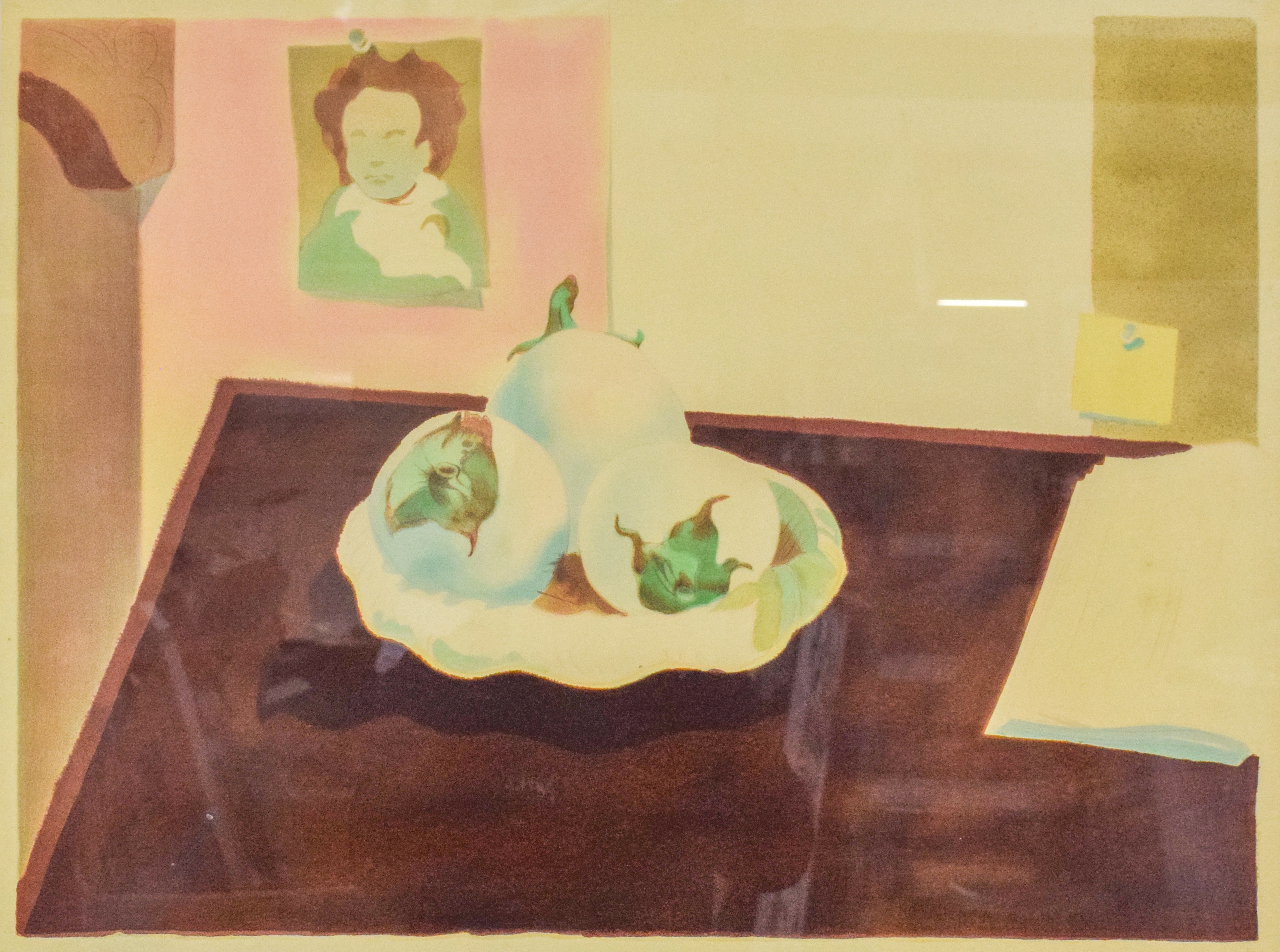 Milton Glaser Lithohgraph White Eggplants and Beethoven