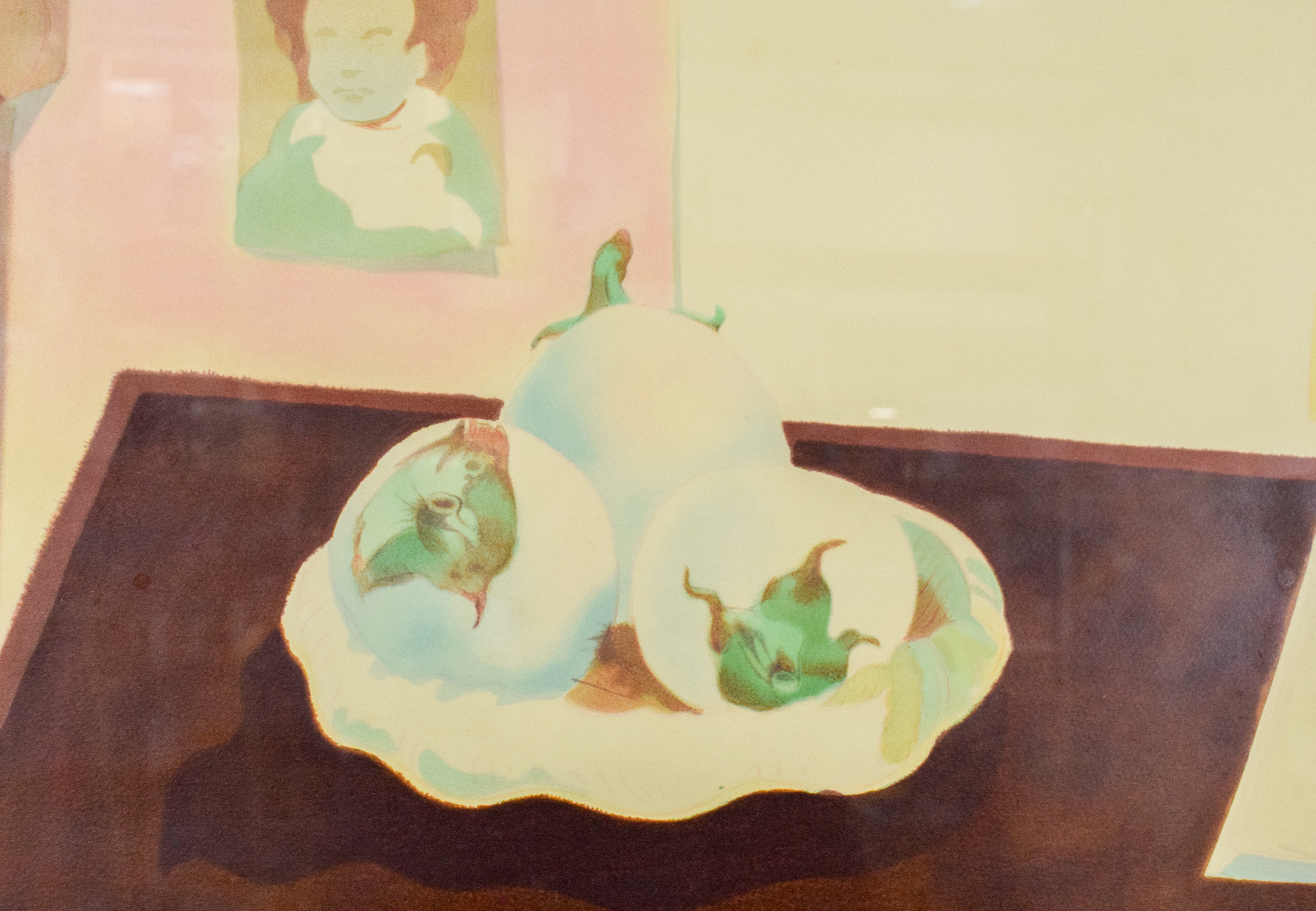Milton Glaser Lithohgraph White Eggplants and Beethoven
