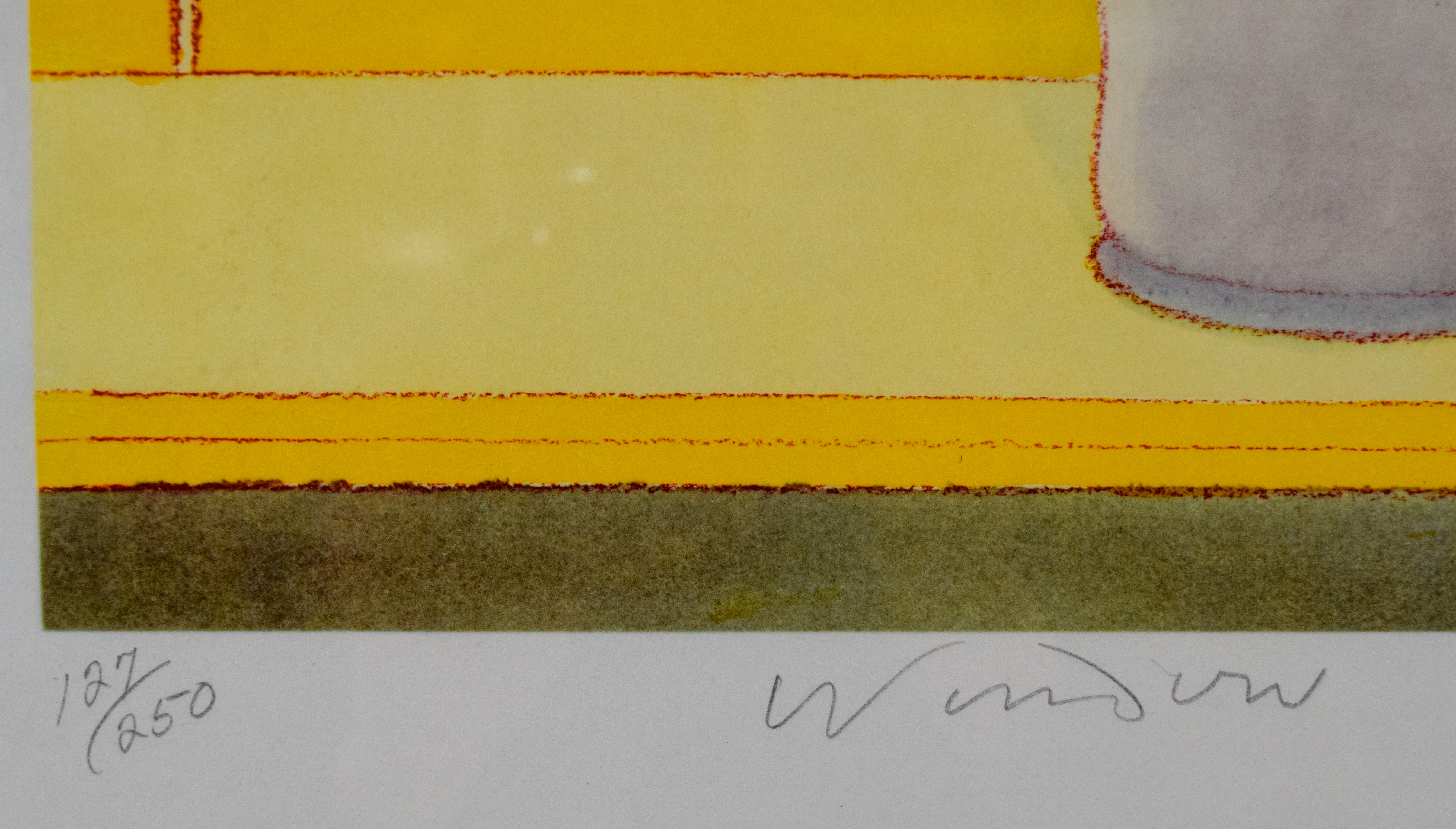 Milton Glaser Lithograph Flowers in Window