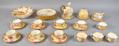 32 Pieces Royal Worcester and Hammersley & Co Porcelain. Group of 32 Royal Worcester and 