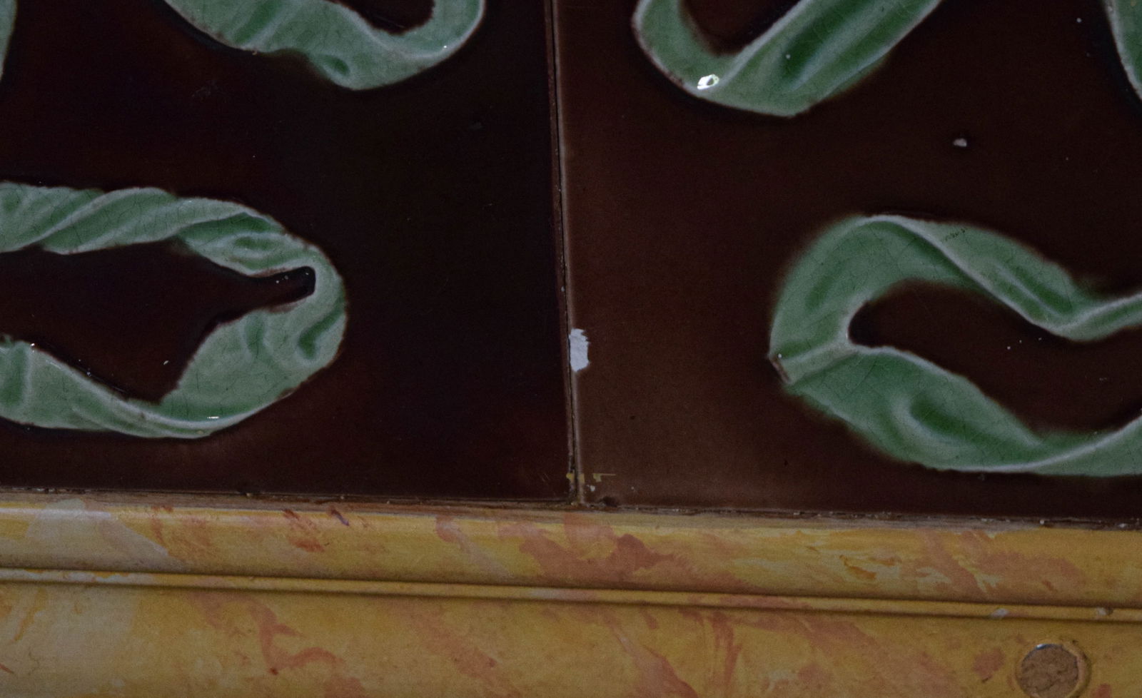 Large Art Nouveau Majolica Tile Panel