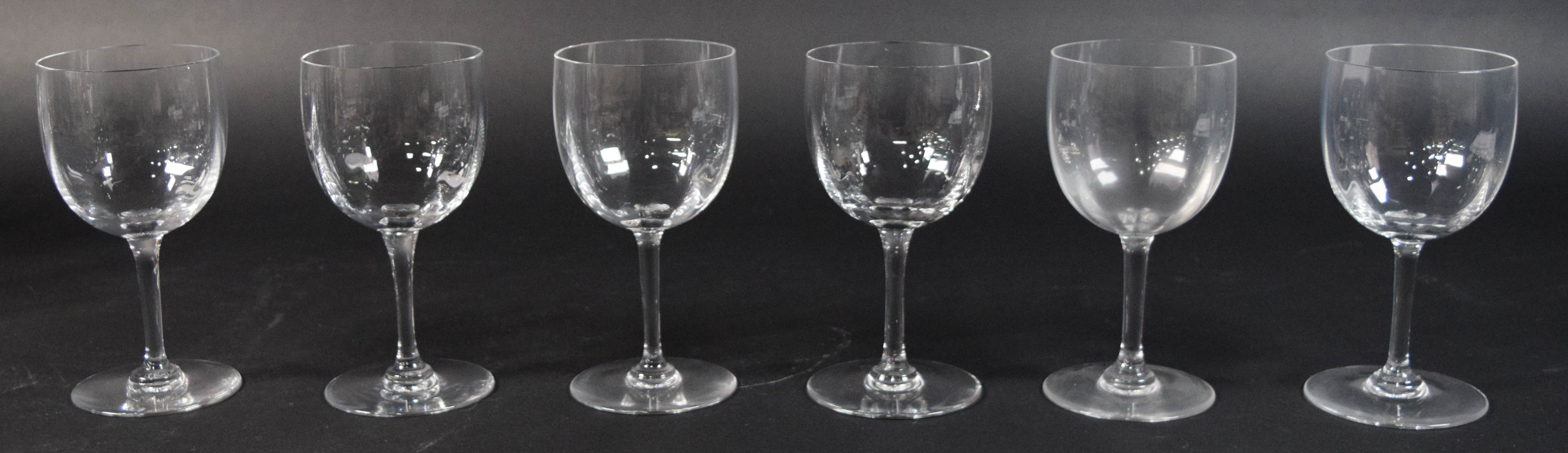 Set of 12 Baccarat Montaigne Optic Crystal Goblets