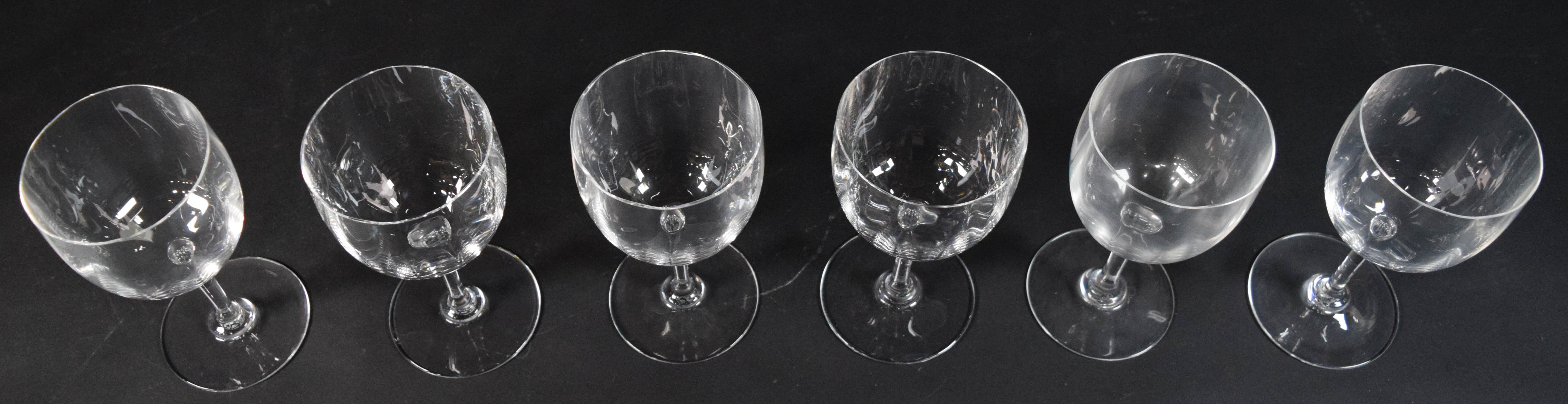 Set of 12 Baccarat Montaigne Optic Crystal Goblets