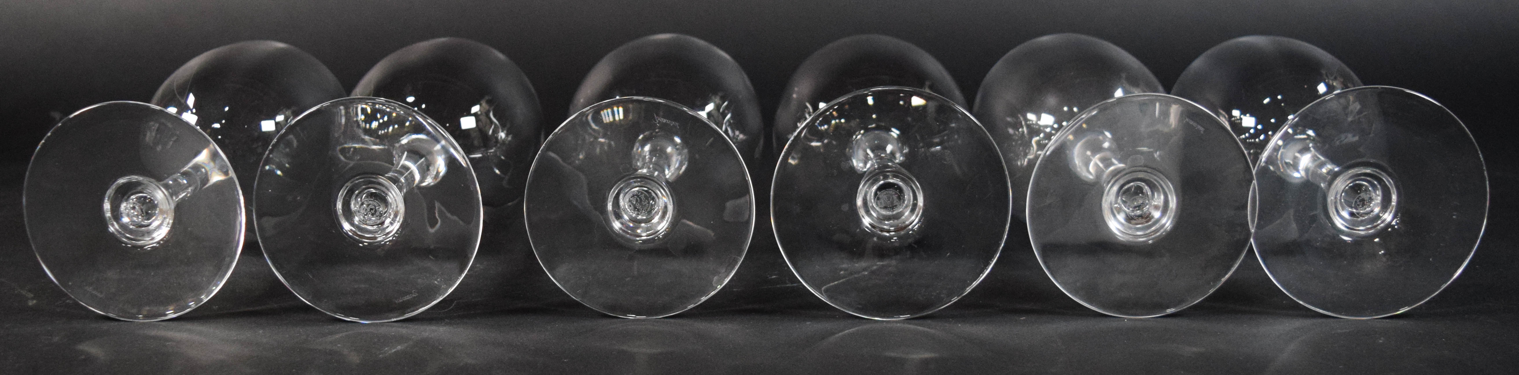 Set of 12 Baccarat Montaigne Optic Crystal Goblets