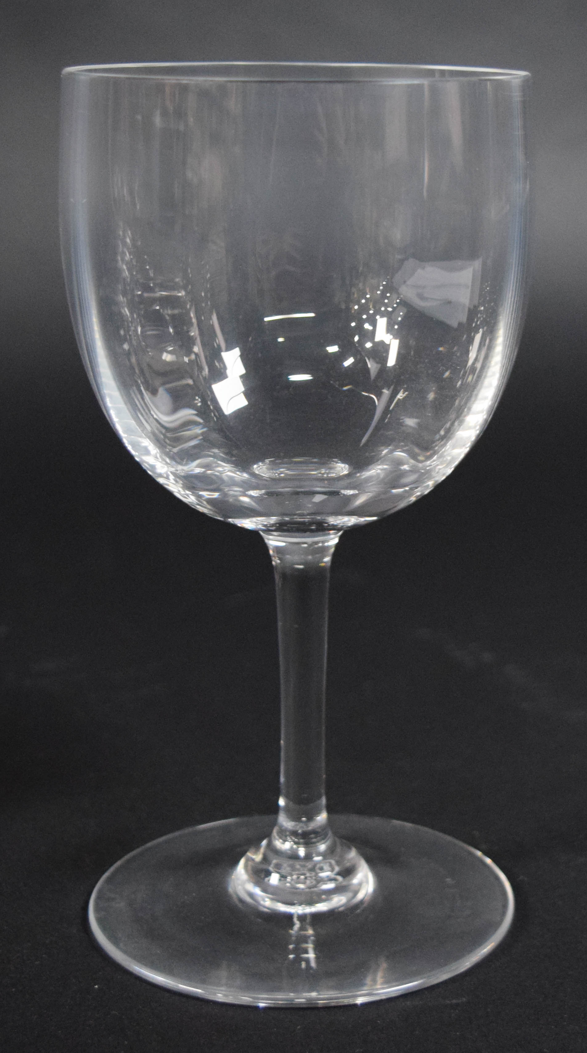 Set of 12 Baccarat Montaigne Optic Crystal Goblets