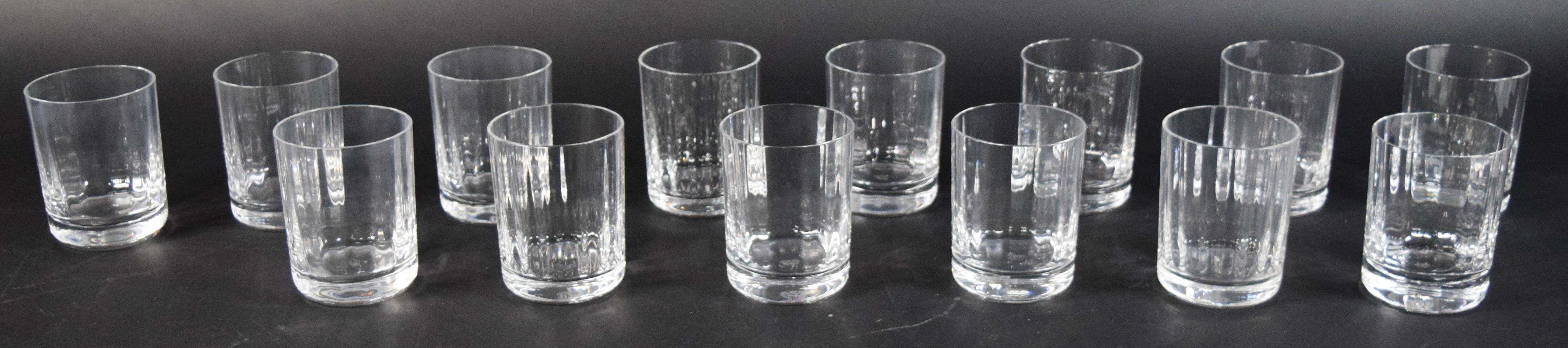 14 Baccarat Crystal Montaigne Optic Tumbler Old Fashioned Glasses