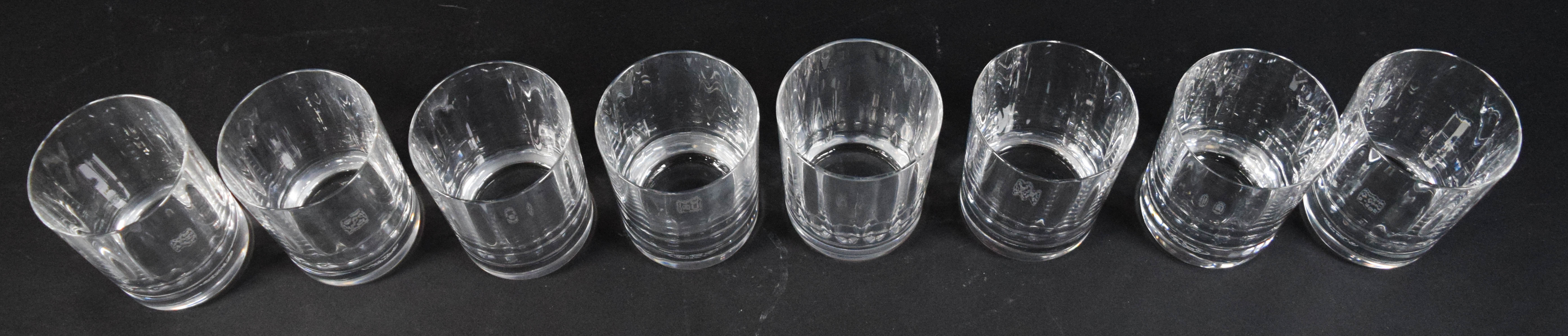 14 Baccarat Crystal Montaigne Optic Tumbler Old Fashioned Glasses