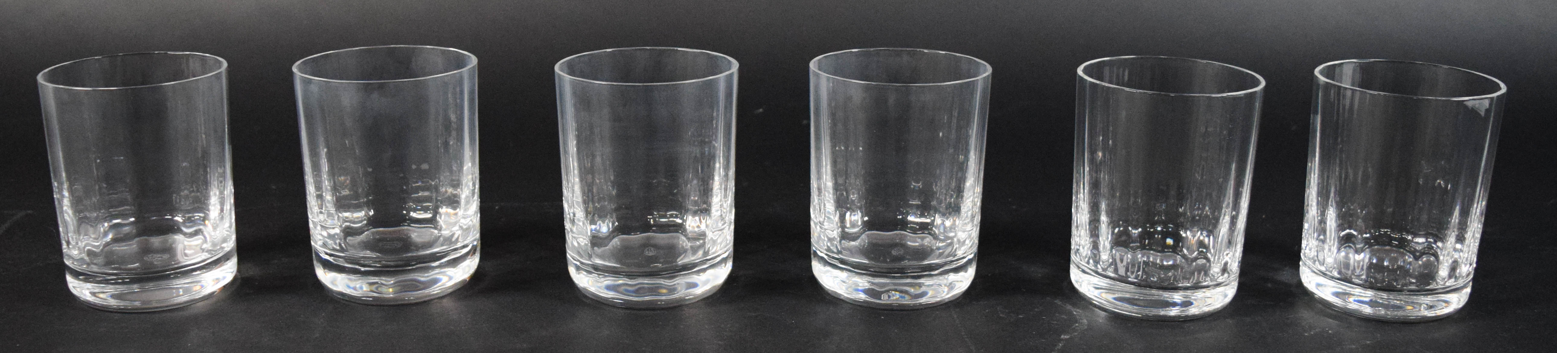 14 Baccarat Crystal Montaigne Optic Tumbler Old Fashioned Glasses