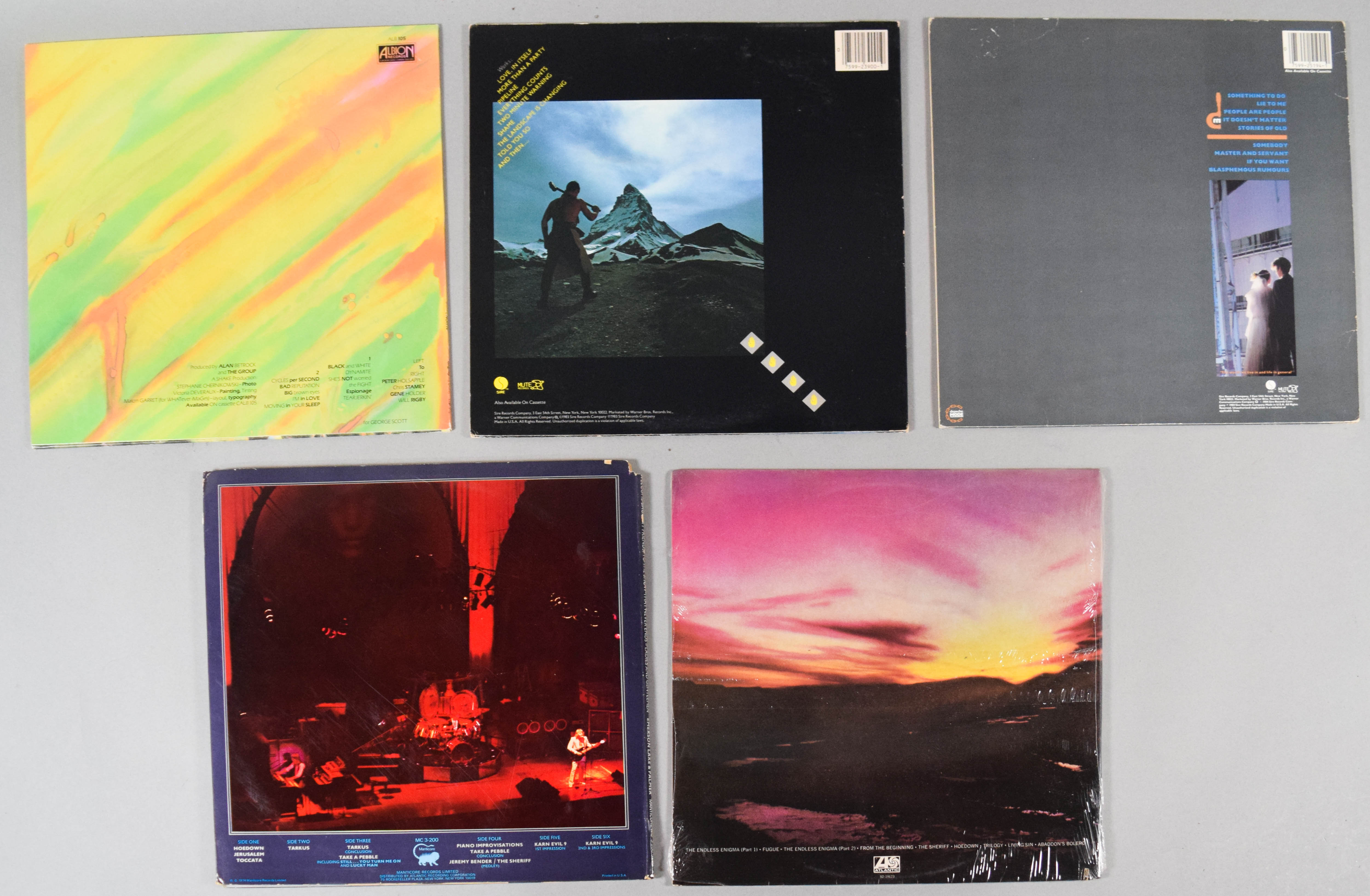 25 New Wave, Synth-pop, and Progressive Rock Vinyl LP Records
