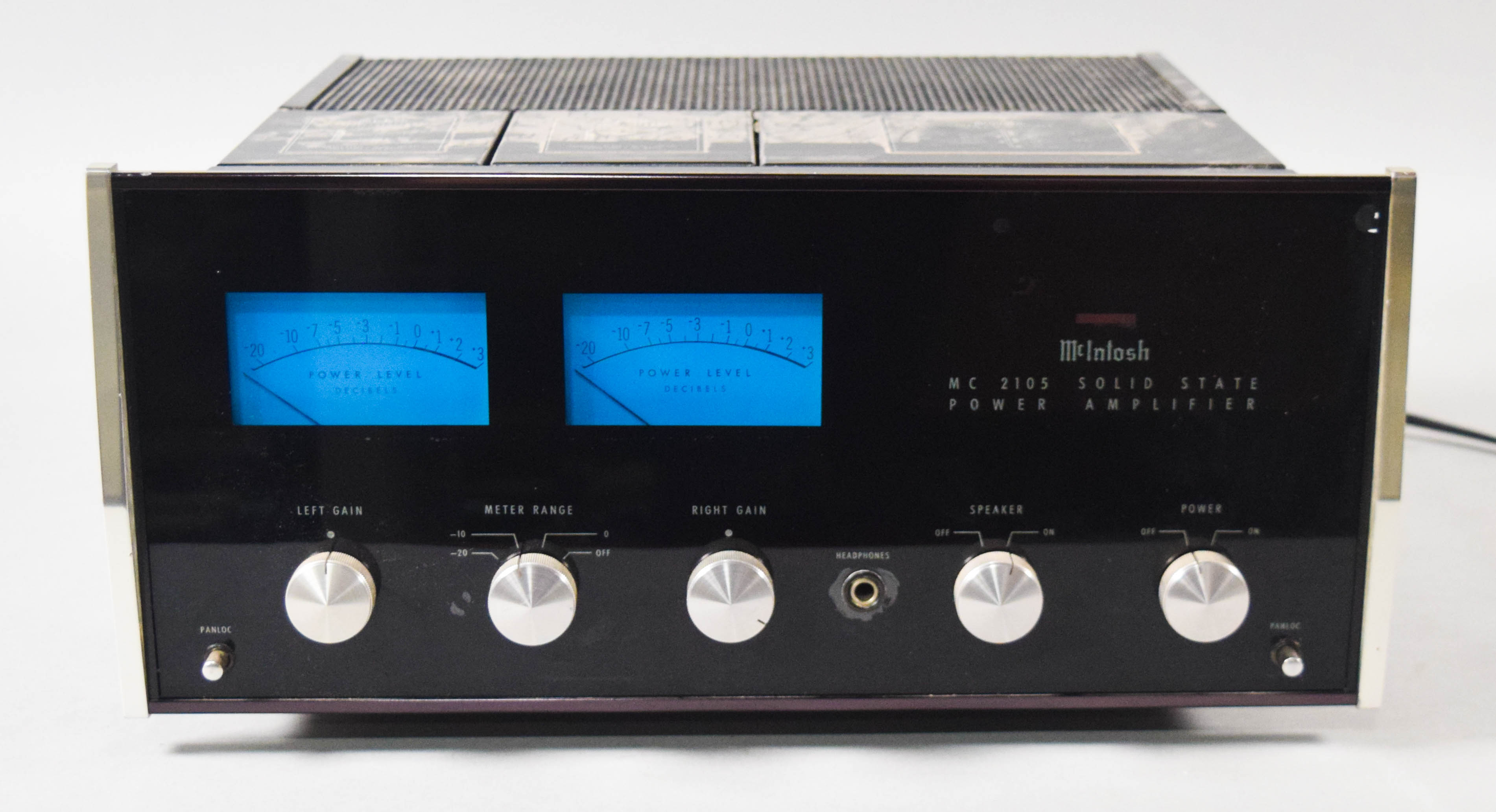 McIntosh Model MC2105 Solid State Stereo Power Amplifier and Assorted Audio Cables