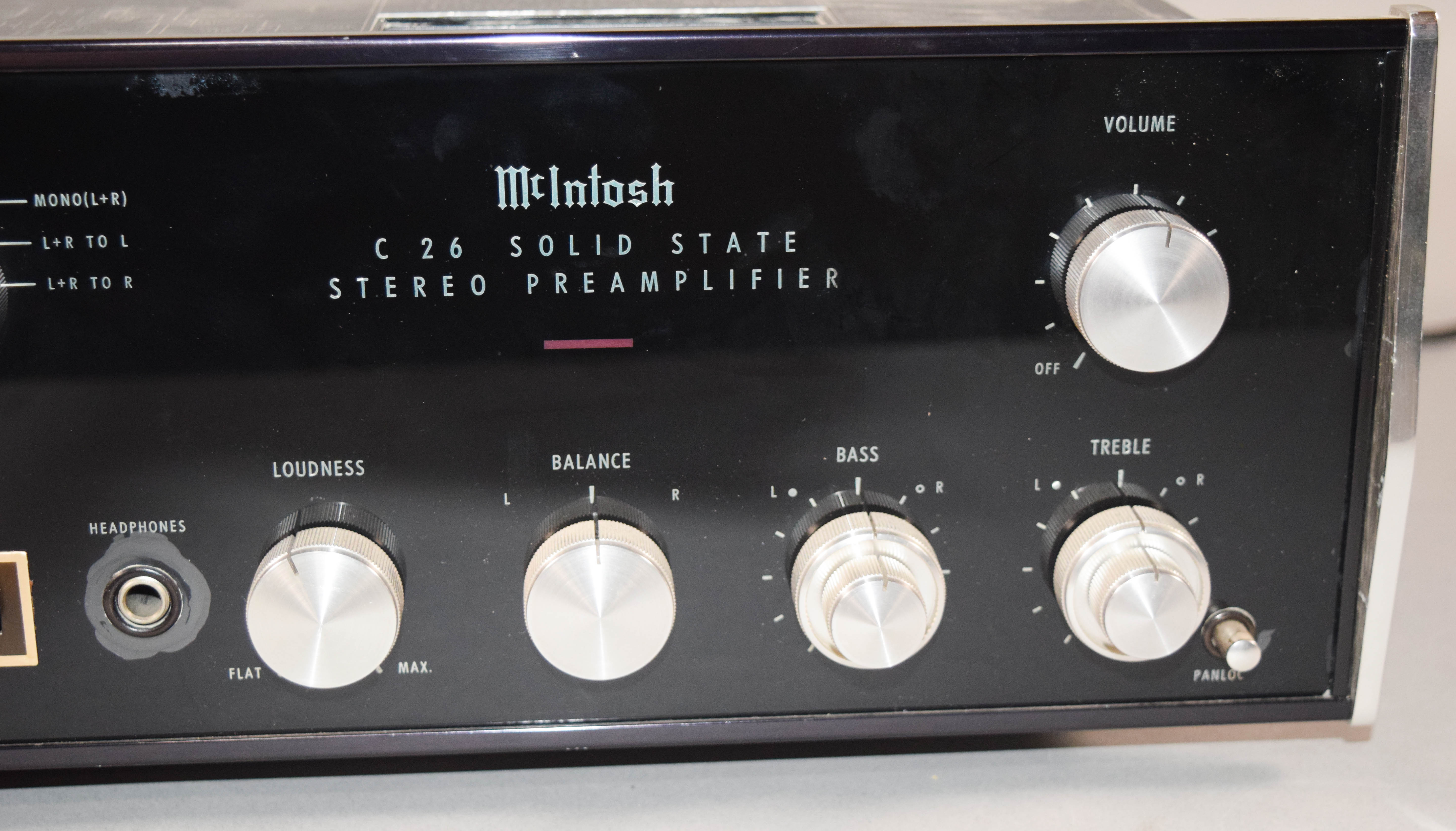 McIntosh Model C26 Solid State Stereo Preamplifier