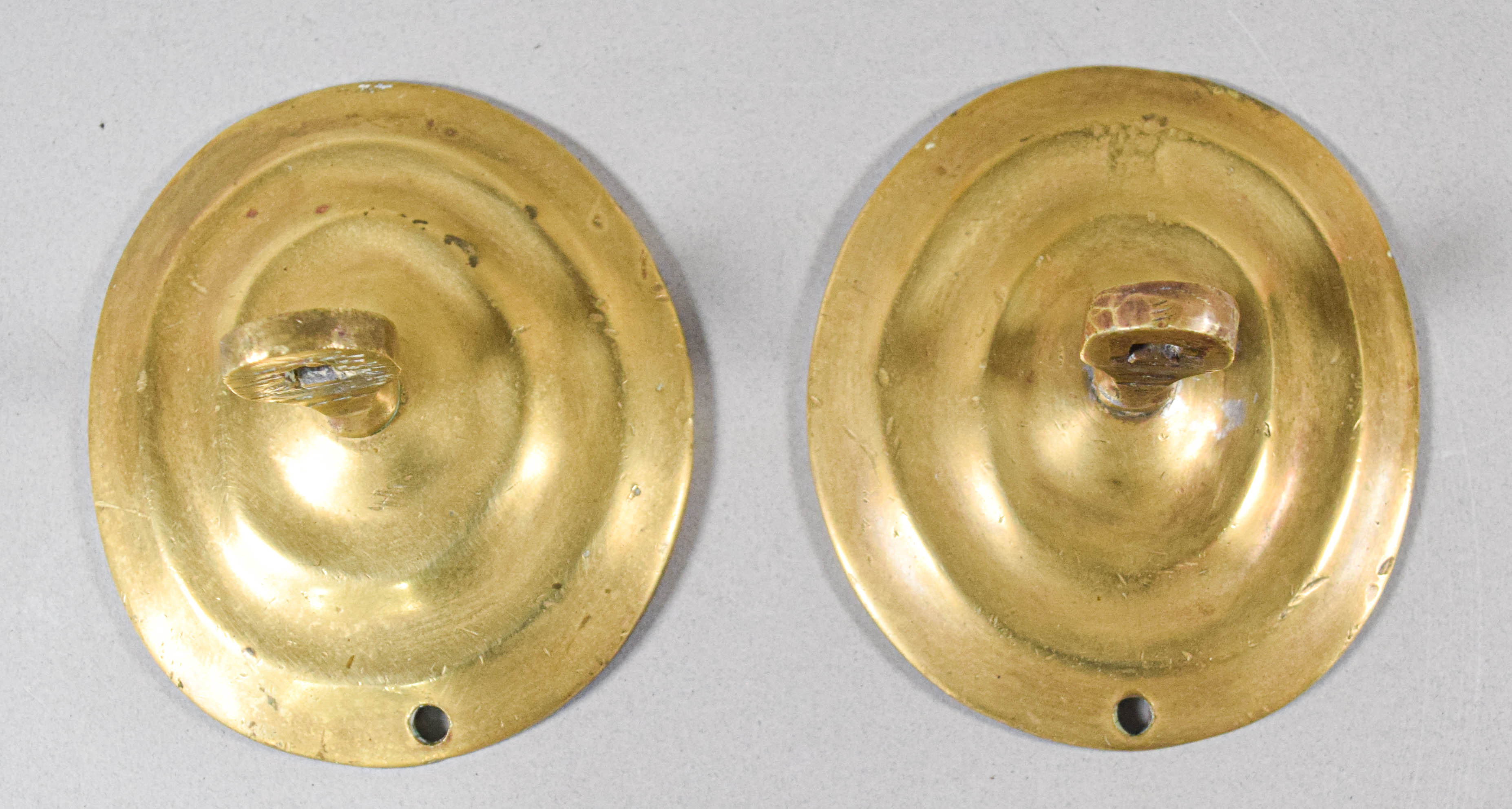 Collection of 10 Antique Brass Candlesticks and Wall Sconce Components