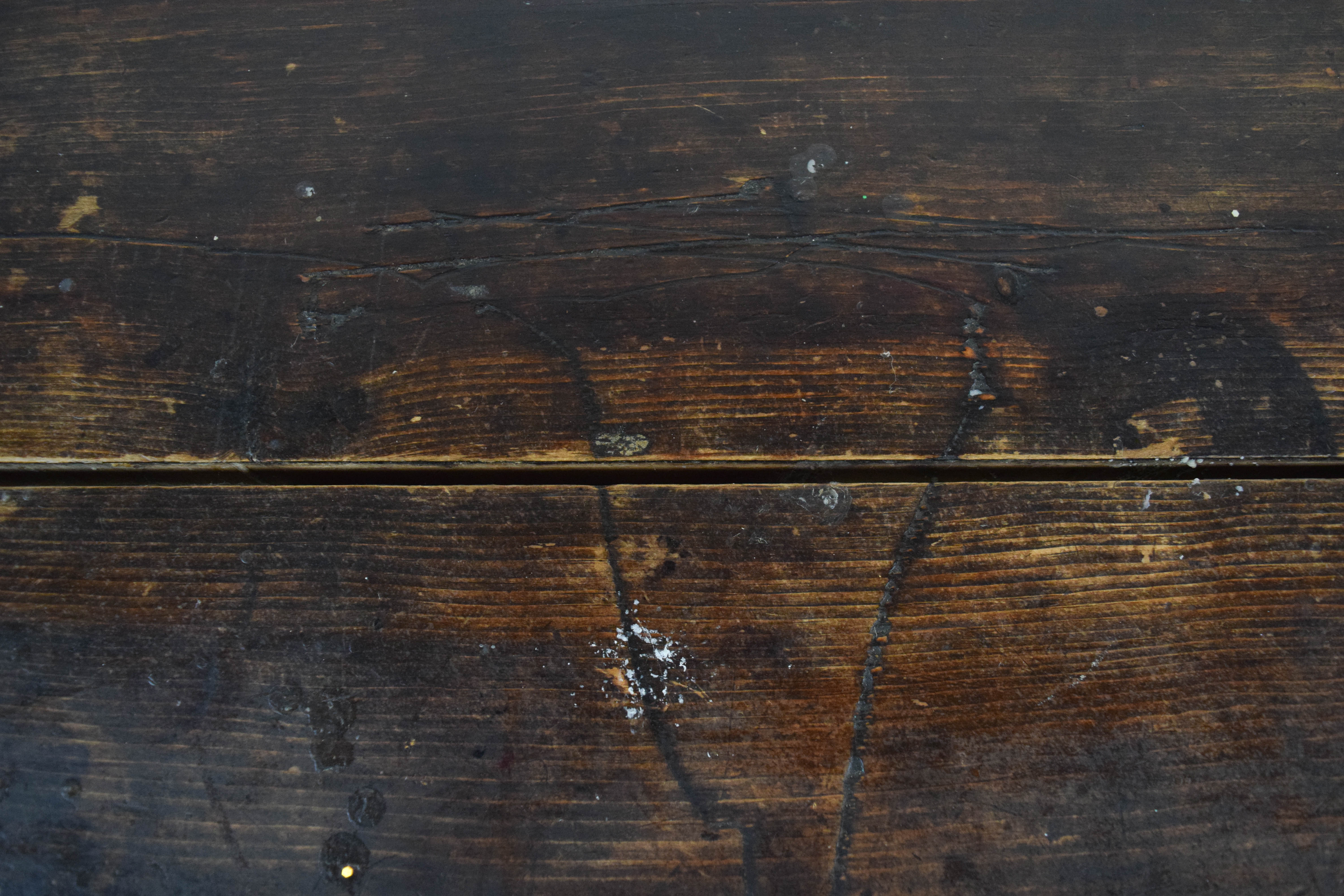 Large Primitive Two-Plank Trestle Dining Table
