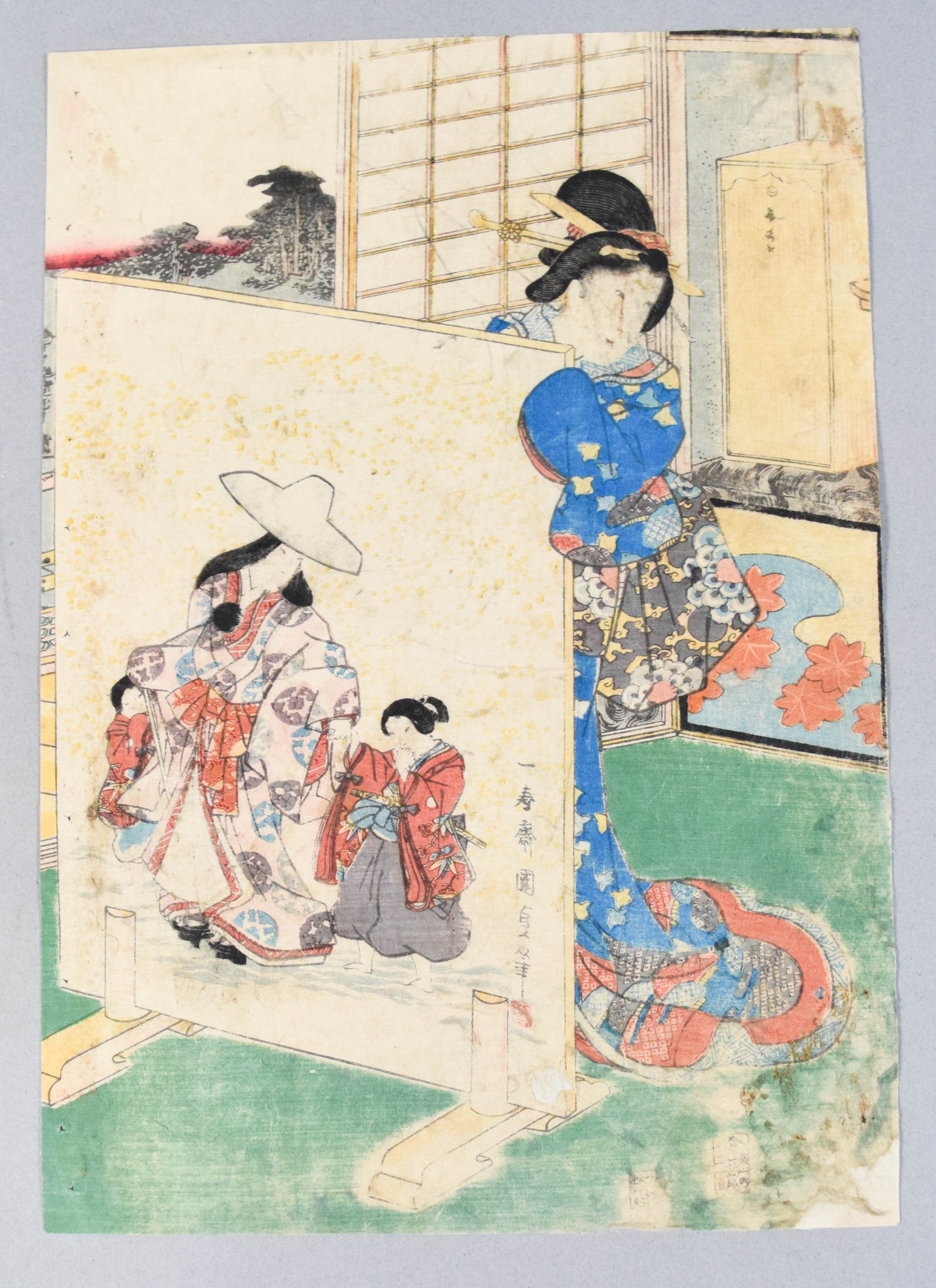 Group of 3 Japanese Woodblock Prints (Toyohara Kunichika & Utagawa Kunisada)