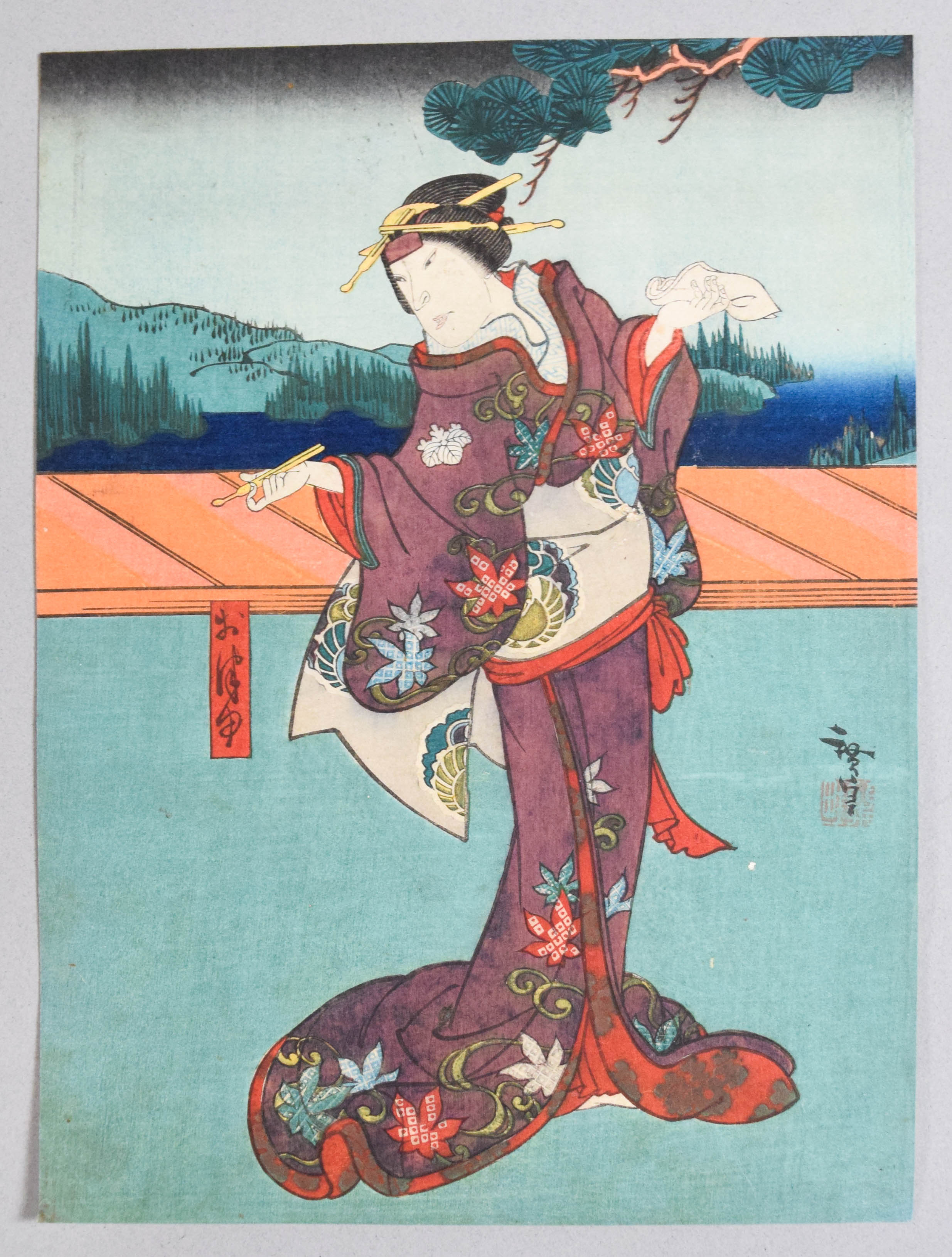 Utagawa Hiroshige Pair of Japanese Woodblock Prints
