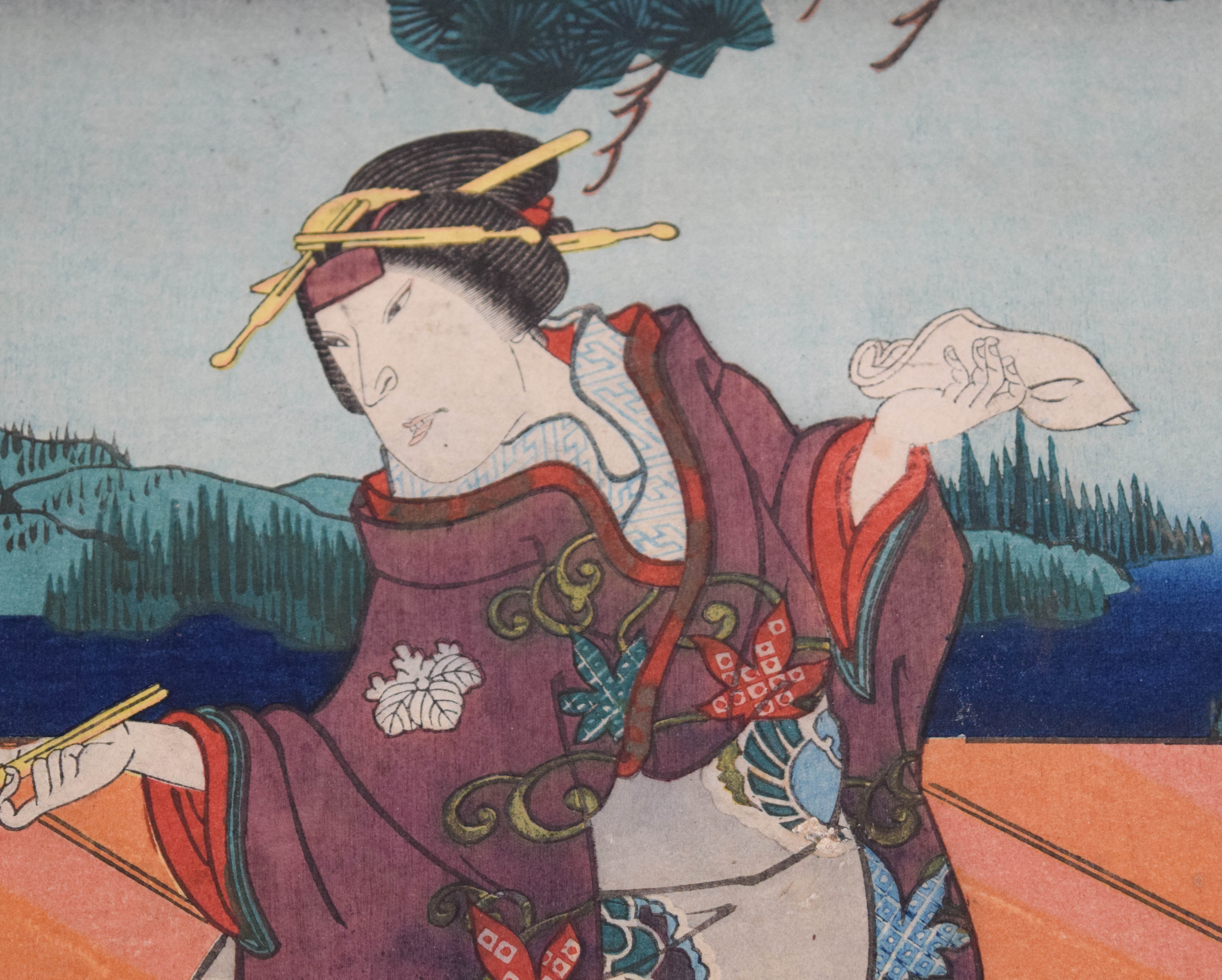 Utagawa Hiroshige Pair of Japanese Woodblock Prints