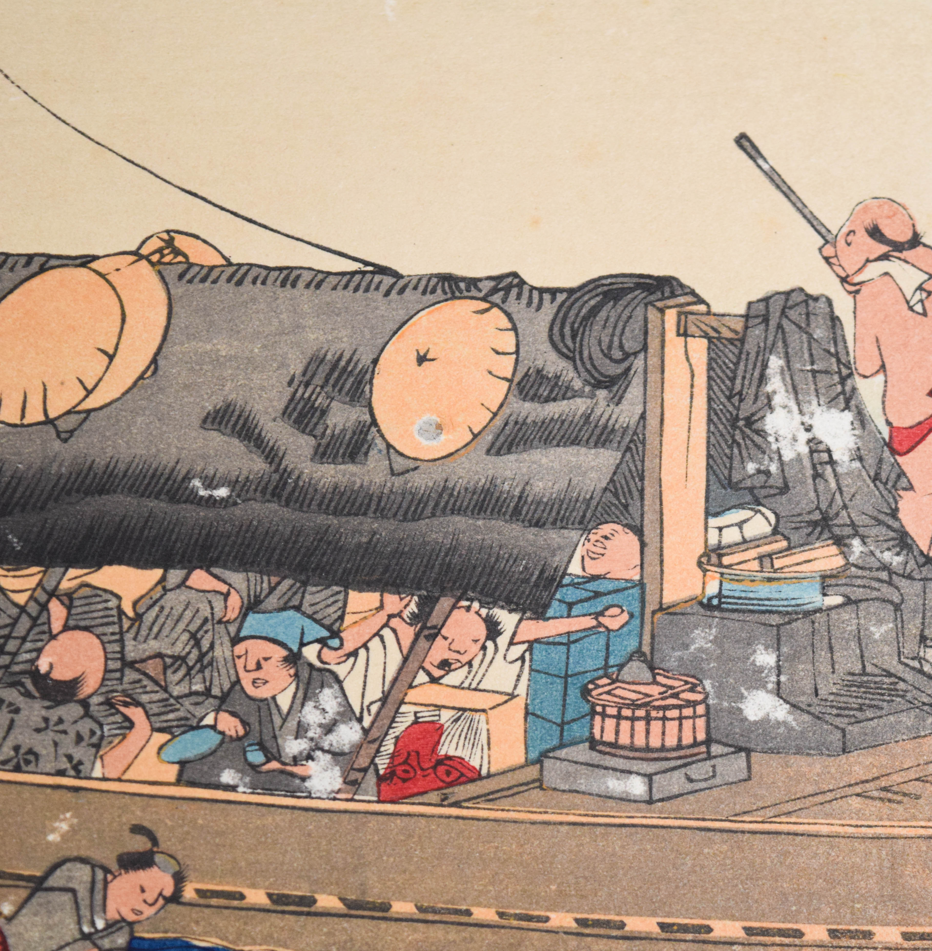 Two Japanese Woodblocks After Utagawa Hiroshige