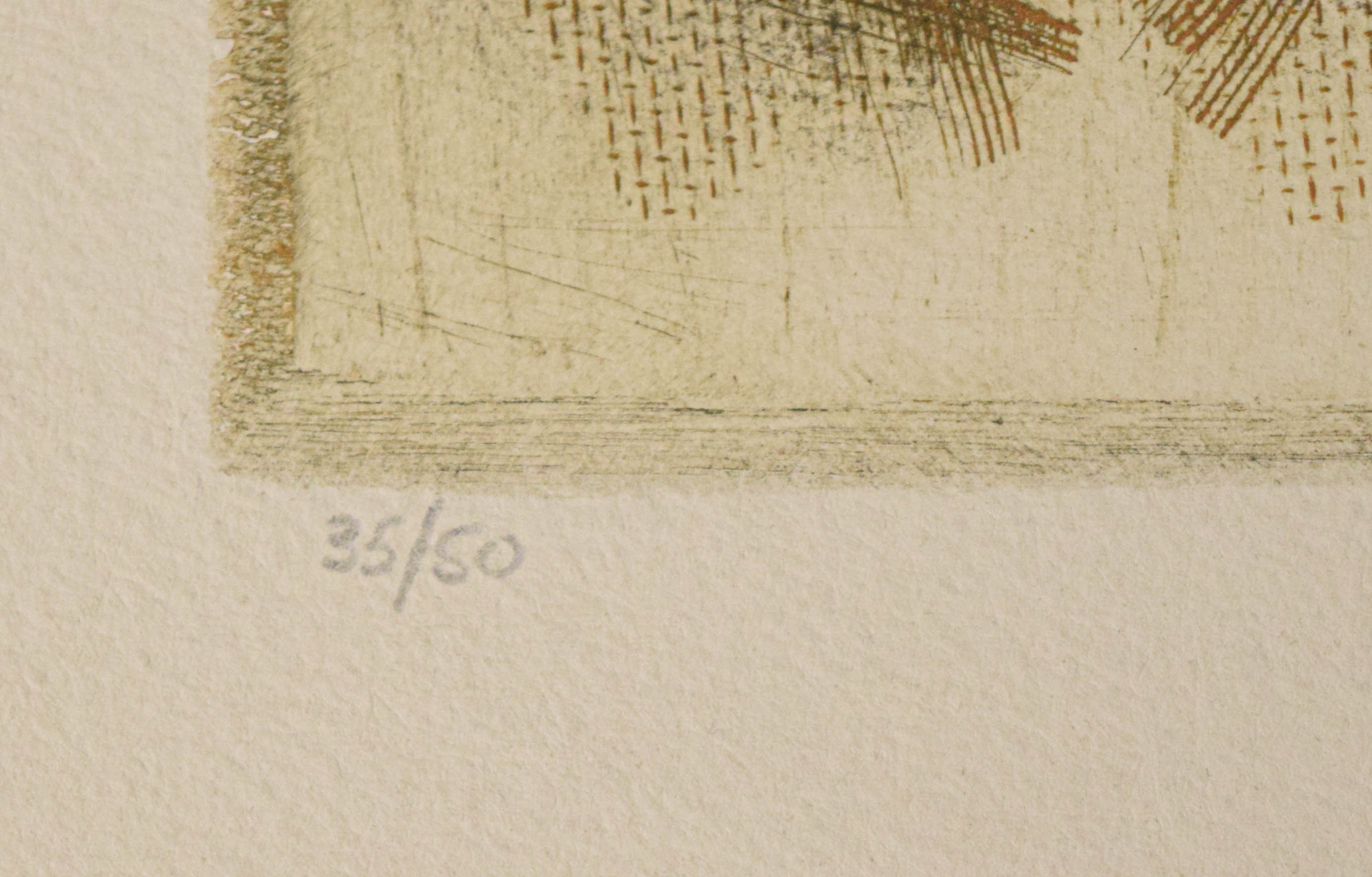 Louttre B. (Marc-Antoine Bissiere) Intaglio Print Legumes en Goguettes