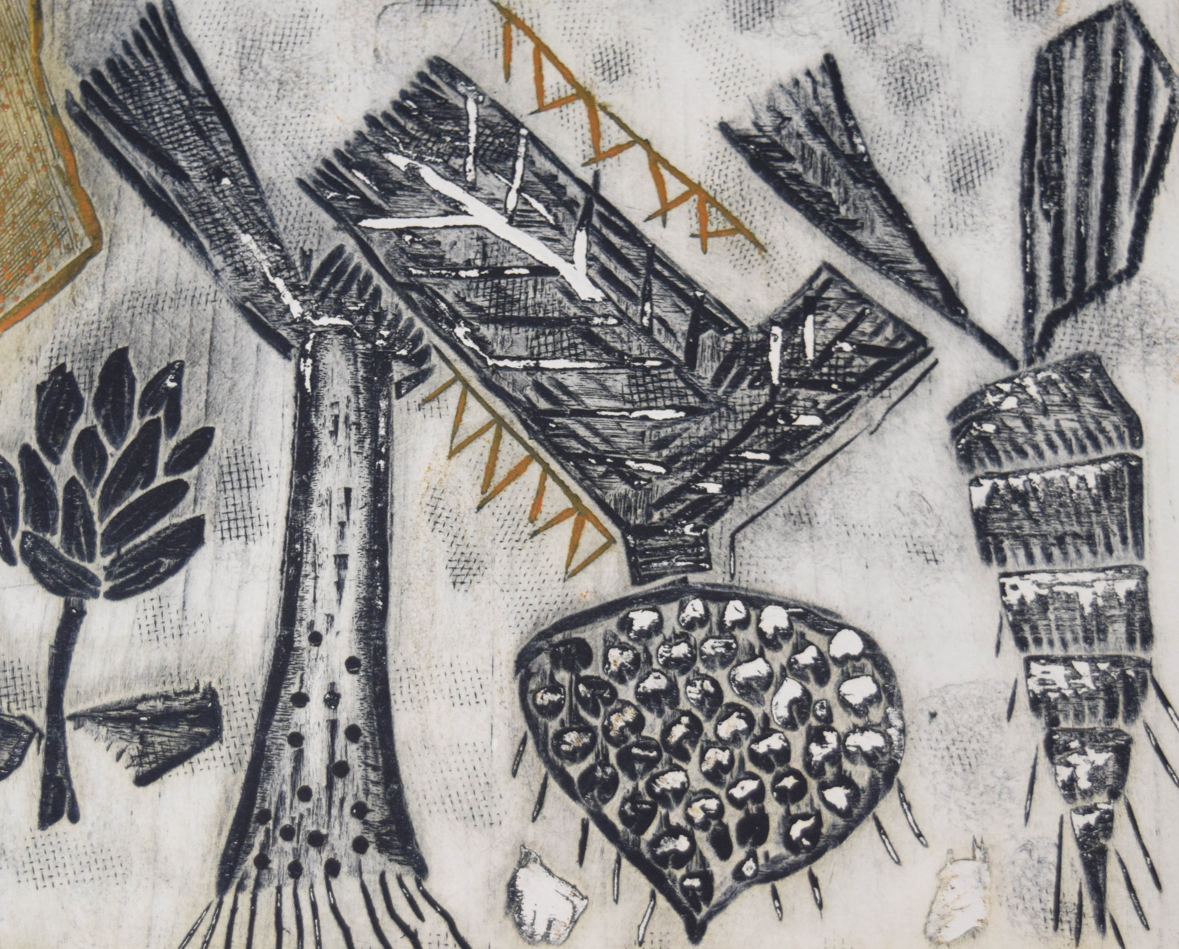 Louttre B. (Marc-Antoine Bissiere) Intaglio Print Legumes en Goguettes