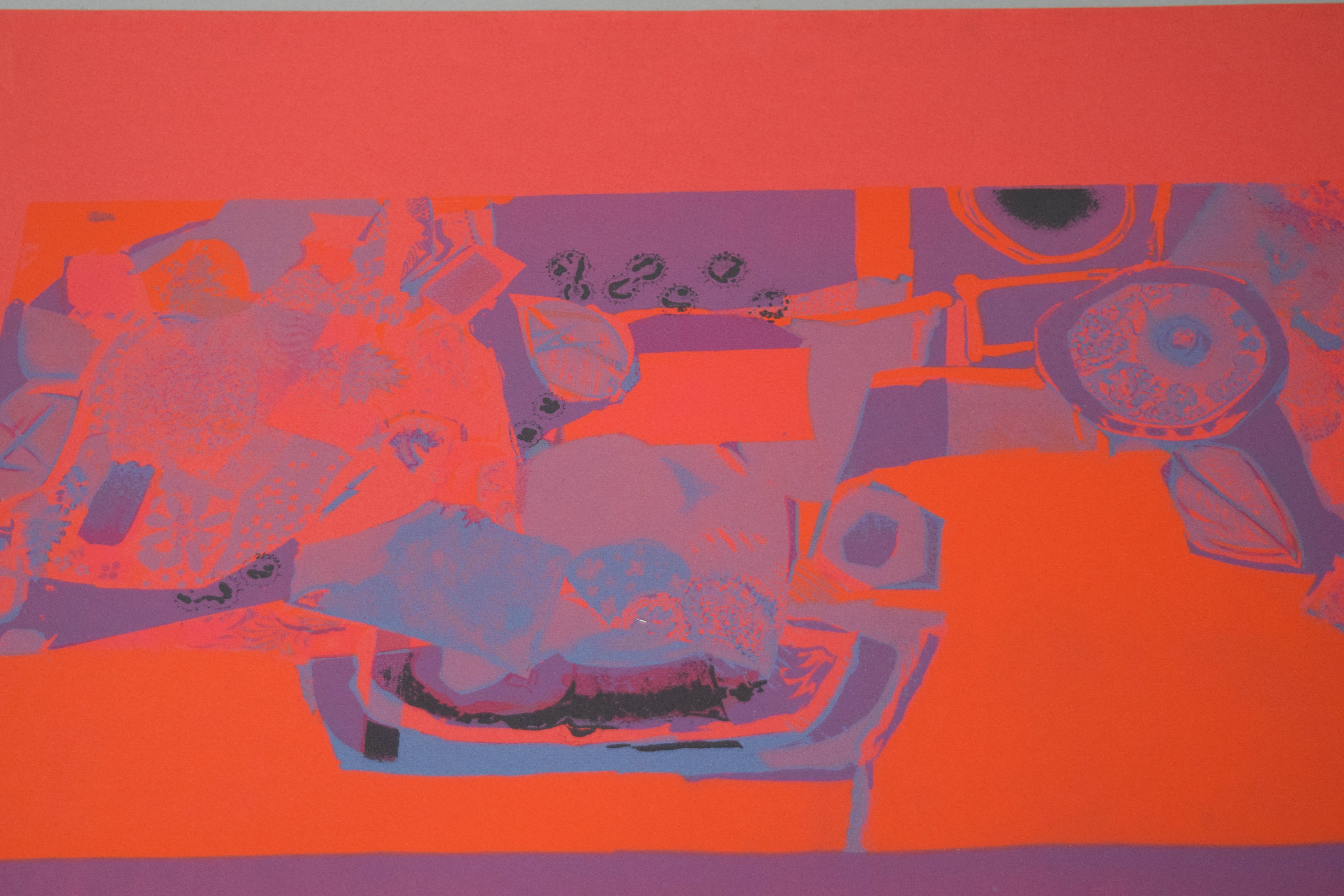 Roger Bezombes Artist's Proof Lithograph Red Fish