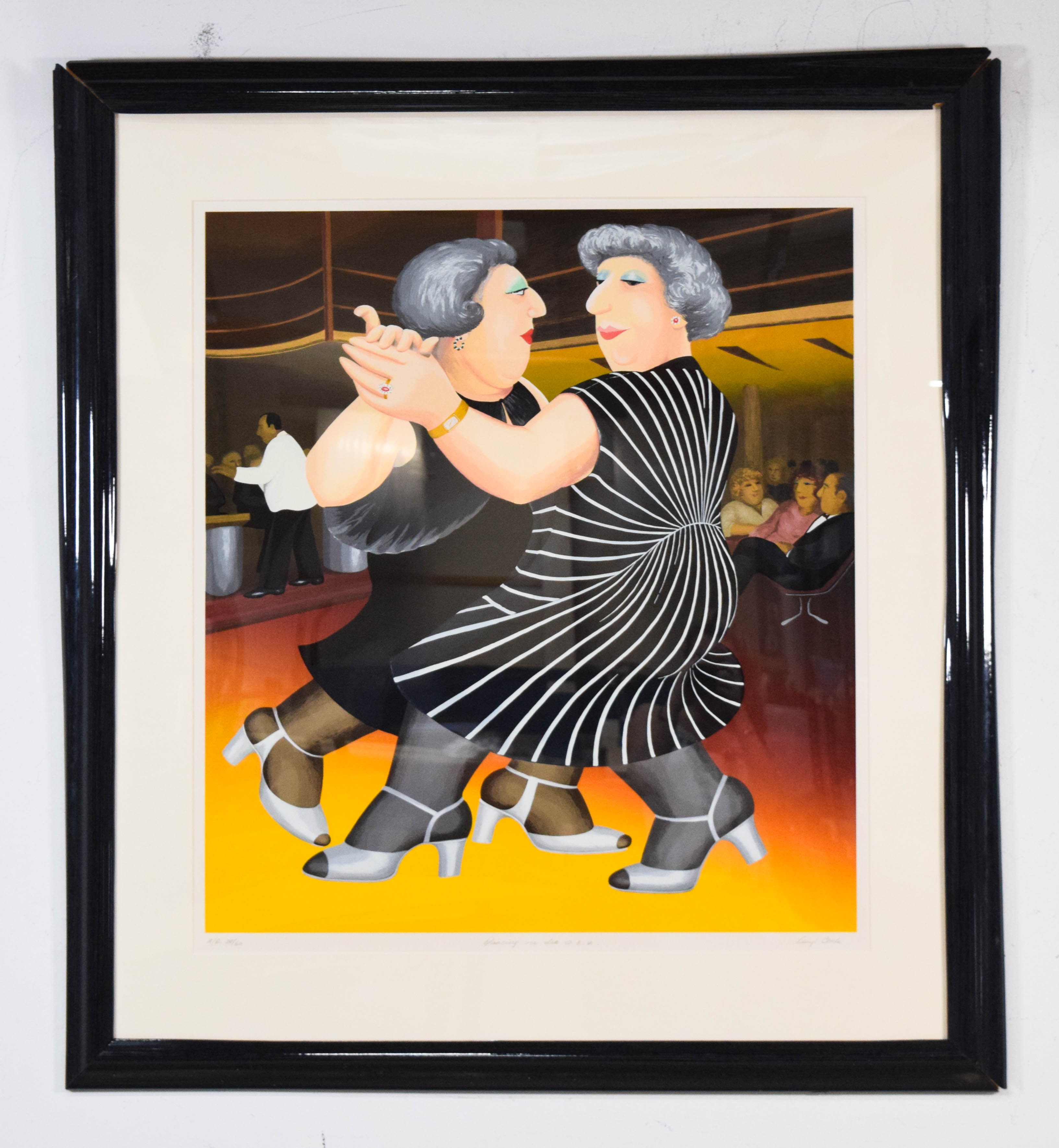 Beryl Cook Serigraph Dancing on the Q.E.2.