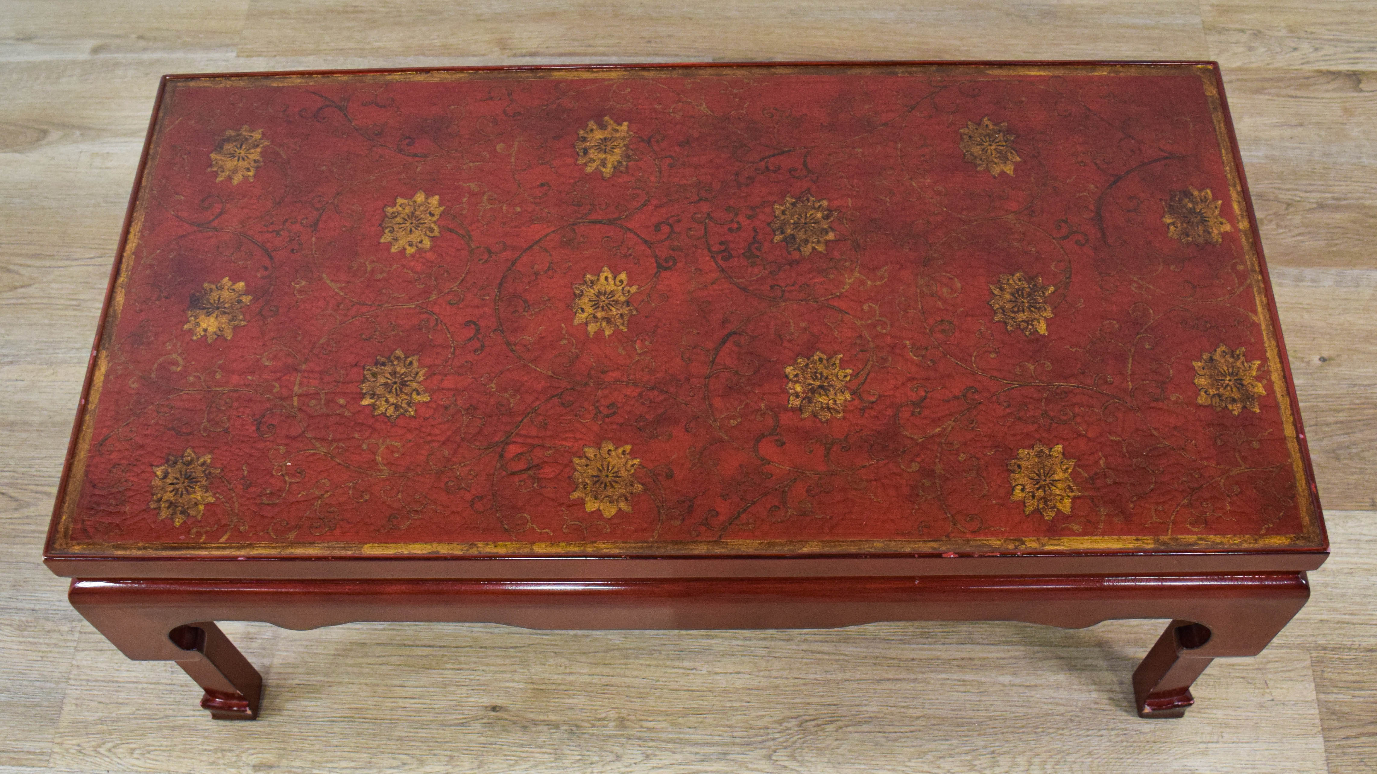 Christopher Norman Chinoiserie Lacquered Coffee Table