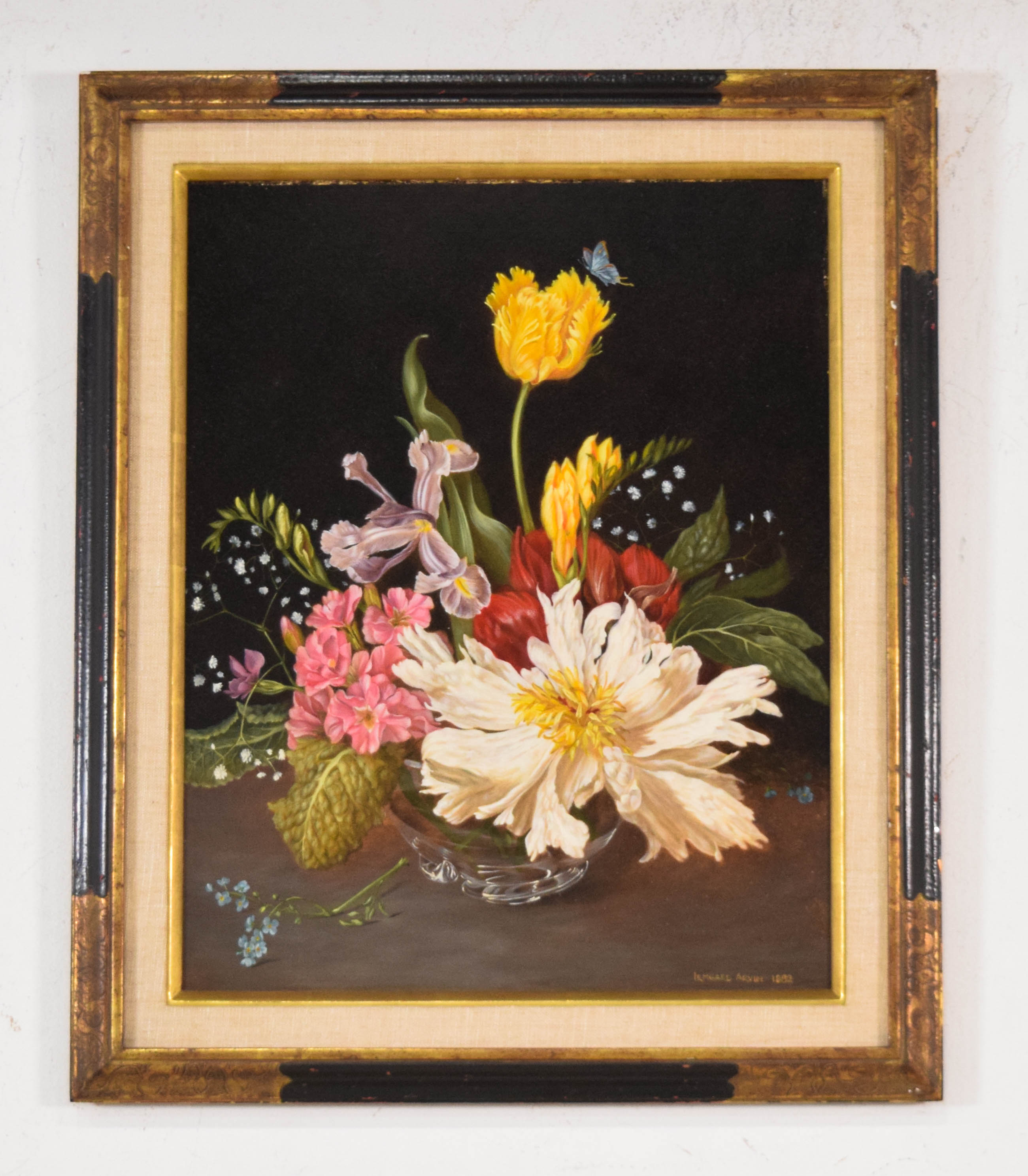 Irmgard Arvin Oil on Panel Still Life with Flowers
