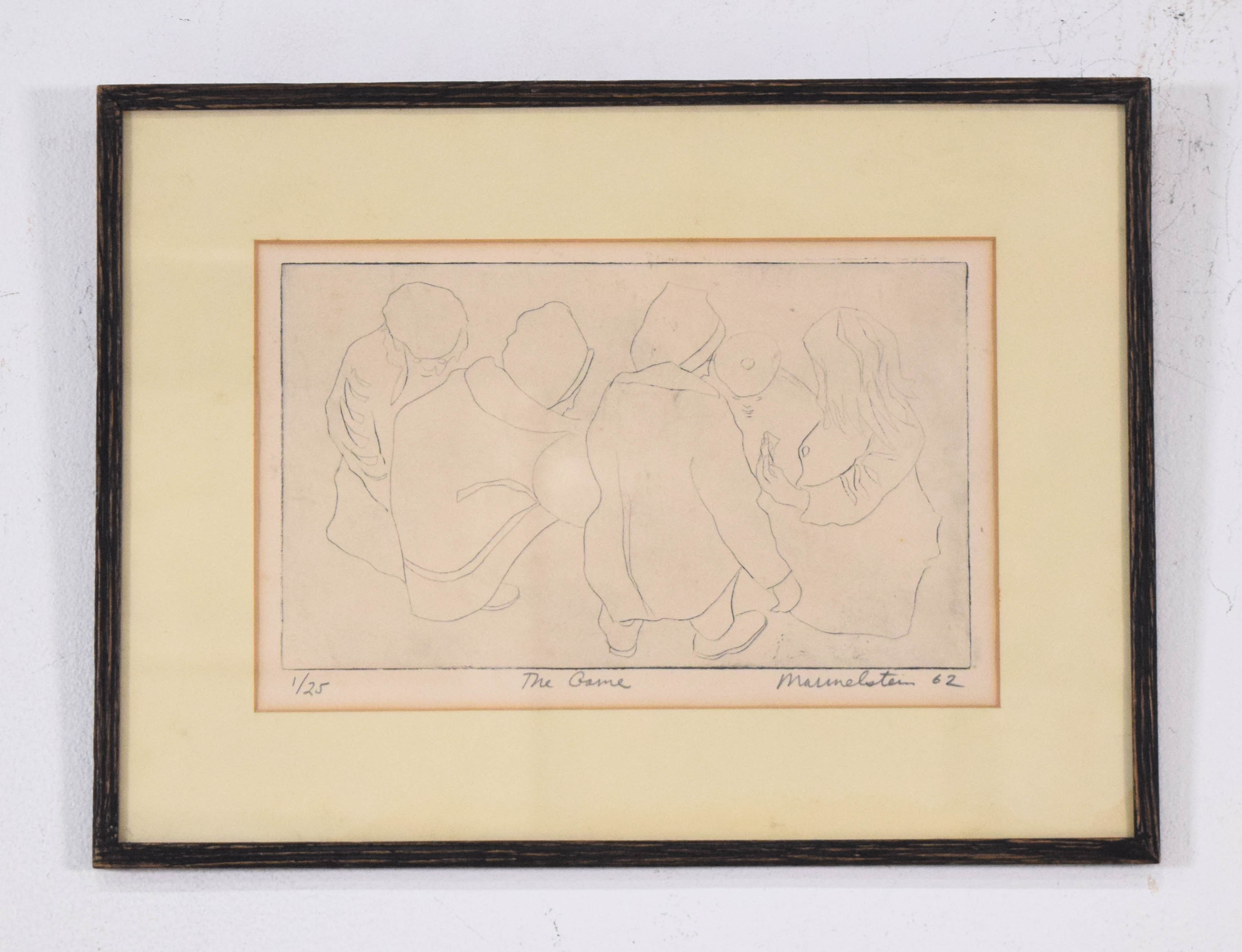 Michael Meyer Marmelstein Etching The Game, 1962