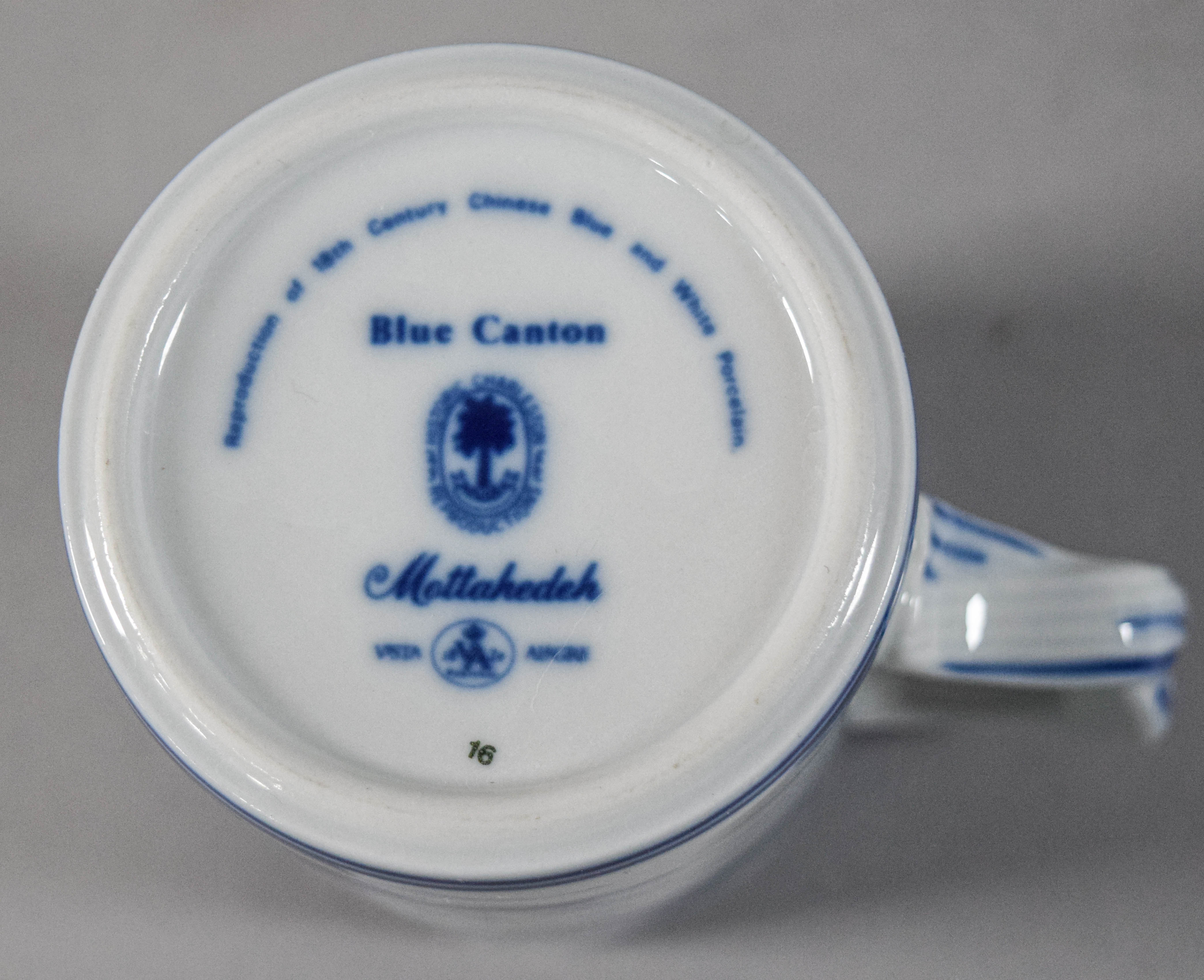 40+ Piece Mottahedeh Blue Canton Partial Dinner and Tea Service