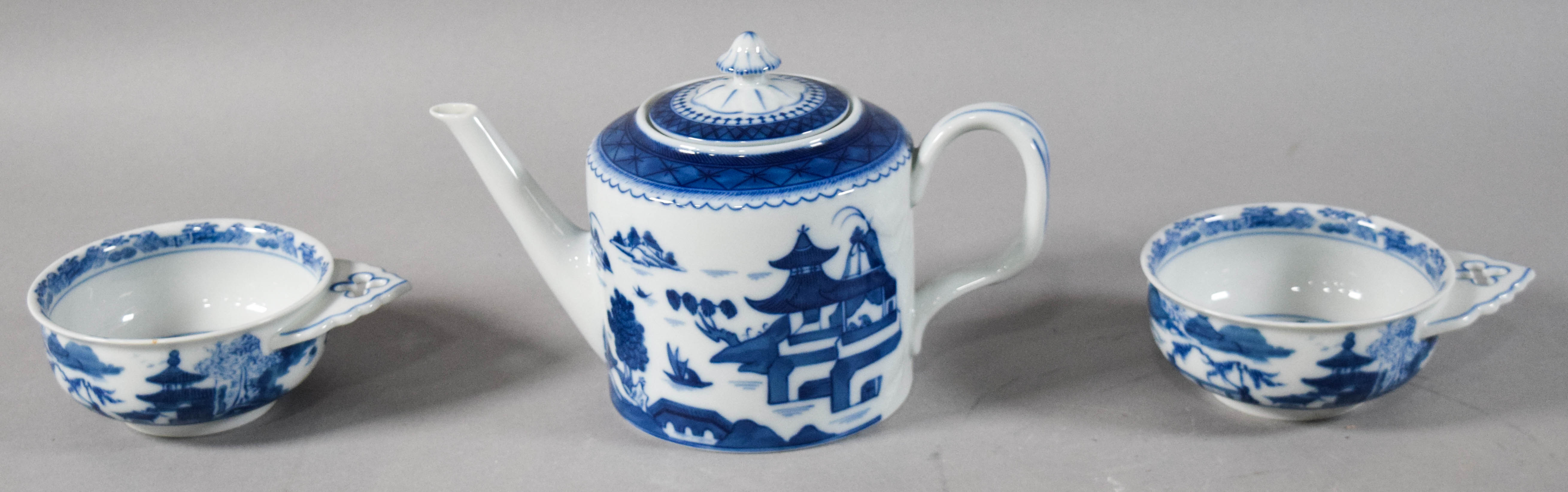 40+ Piece Mottahedeh Blue Canton Partial Dinner and Tea Service