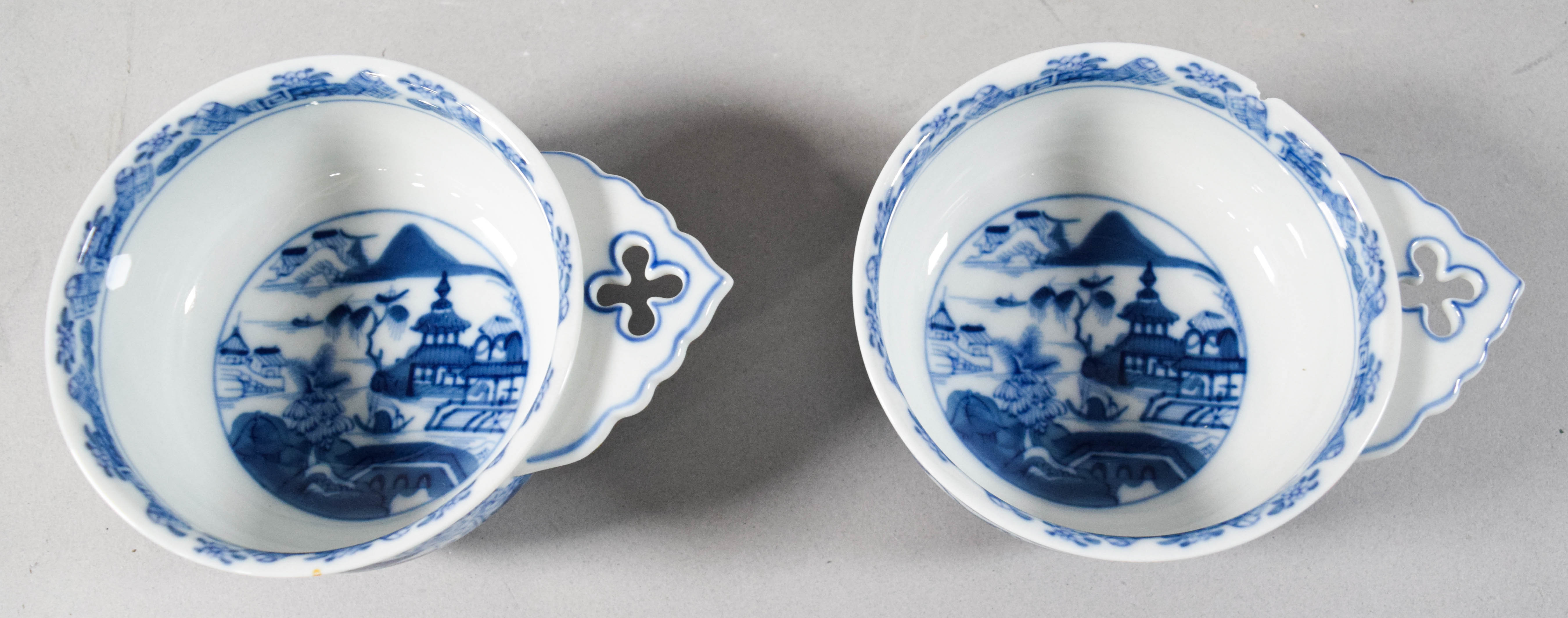 40+ Piece Mottahedeh Blue Canton Partial Dinner and Tea Service