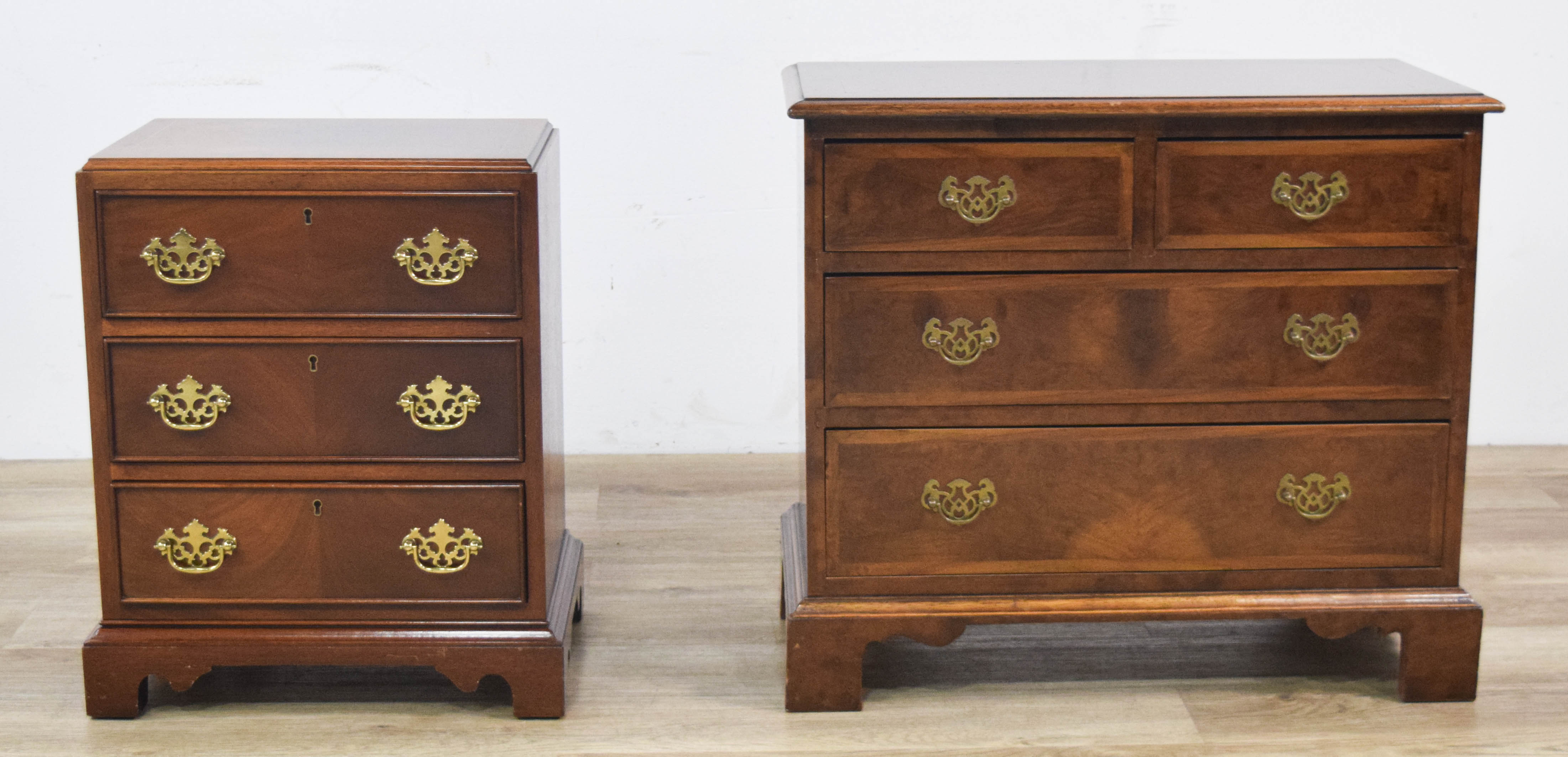 Two Mahogany Chippendale Style Chests