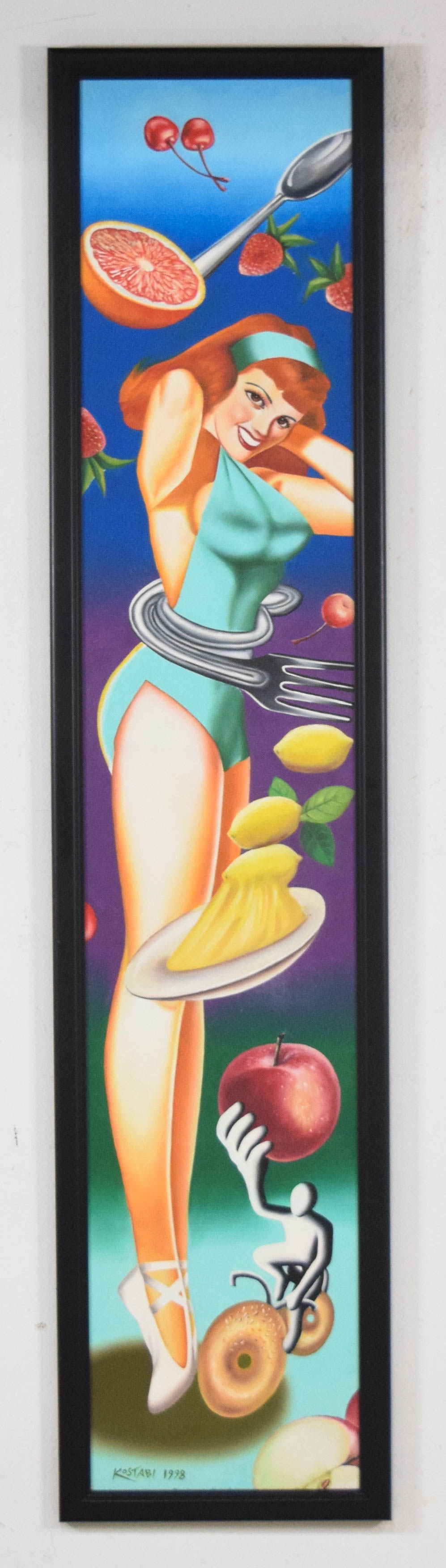 Mark Kostabi Oil on Canvas Untitled, 1998