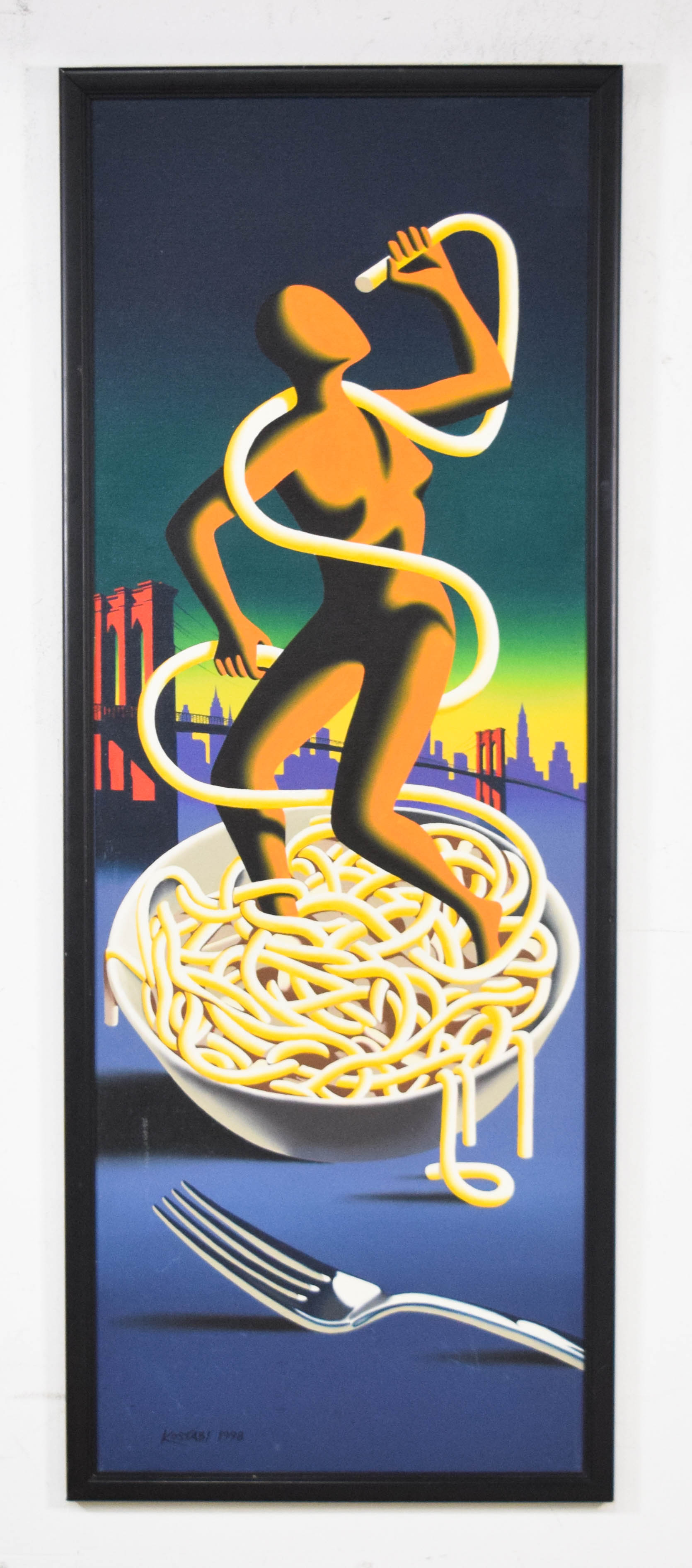 Mark Kostabi Oil on Canvas Untitled, 1998