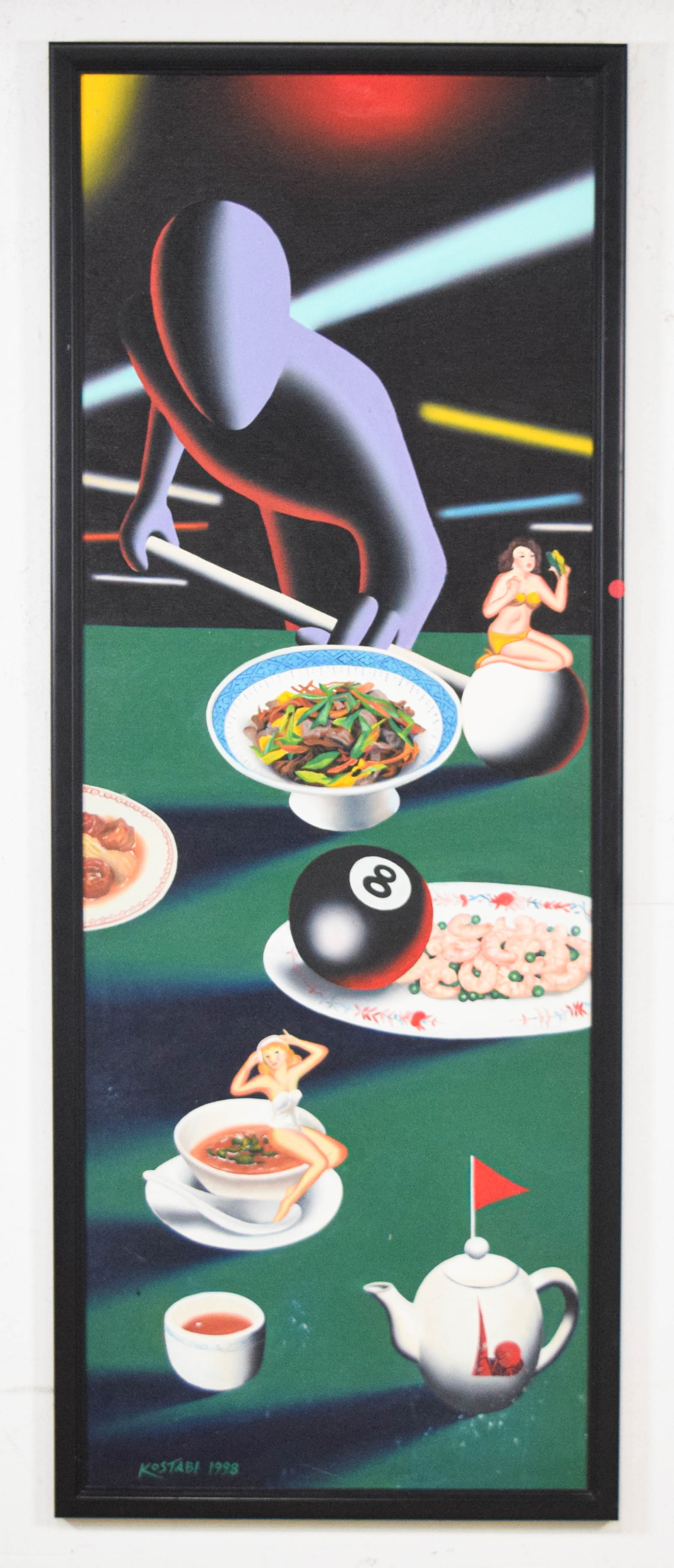 Mark Kostabi Oil on Canvas Untitled, 1998