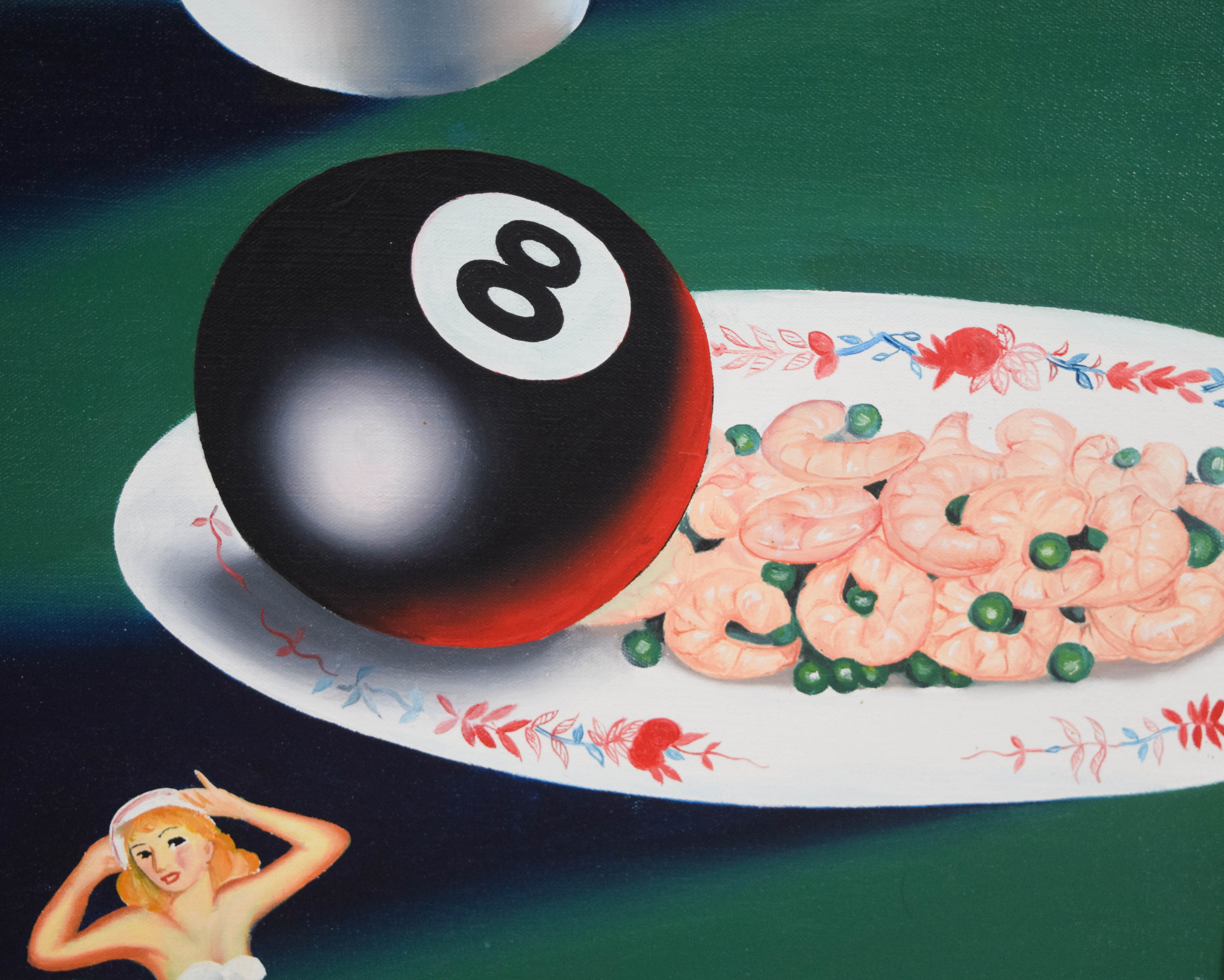 Mark Kostabi Oil on Canvas Untitled, 1998