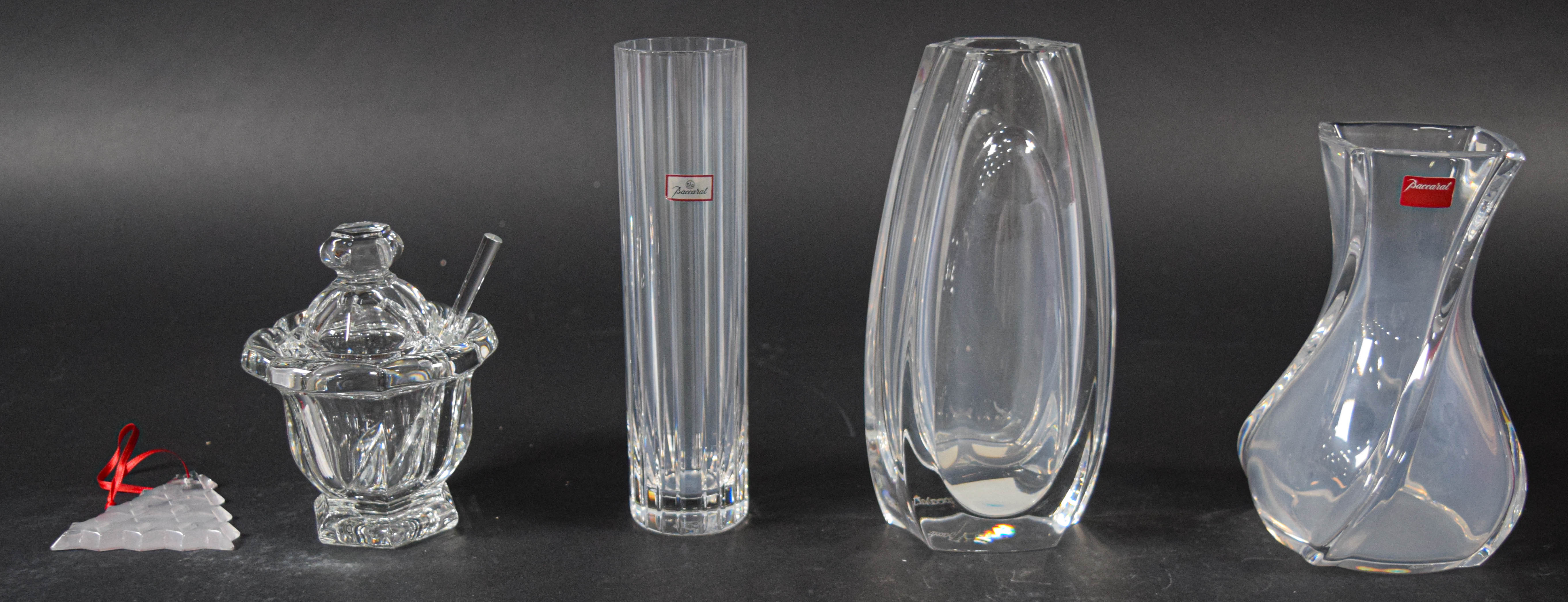 5 Baccarat Crystal Vases and Tableware with Boxes