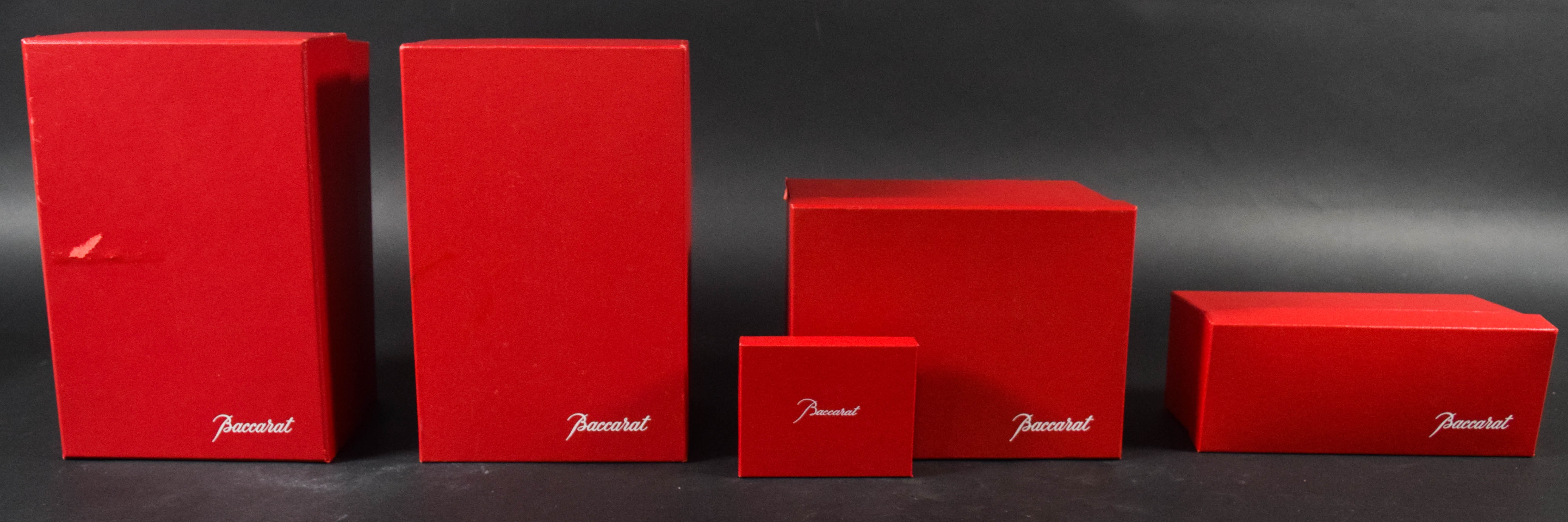 5 Baccarat Crystal Vases and Tableware with Boxes
