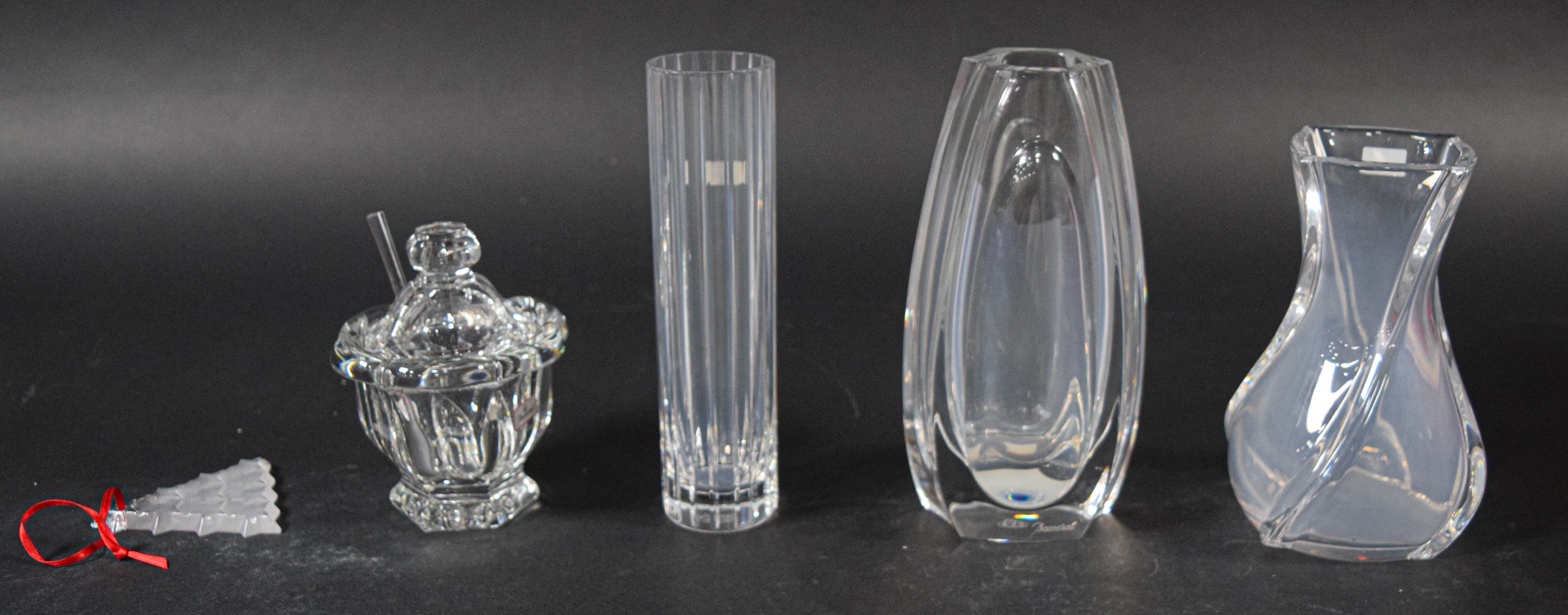 5 Baccarat Crystal Vases and Tableware with Boxes