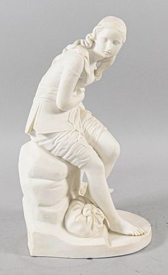 John Bell Parian Ware Porcelain Figurine of Dorothea. John Bell (British, 1811-1895). Victorian 
