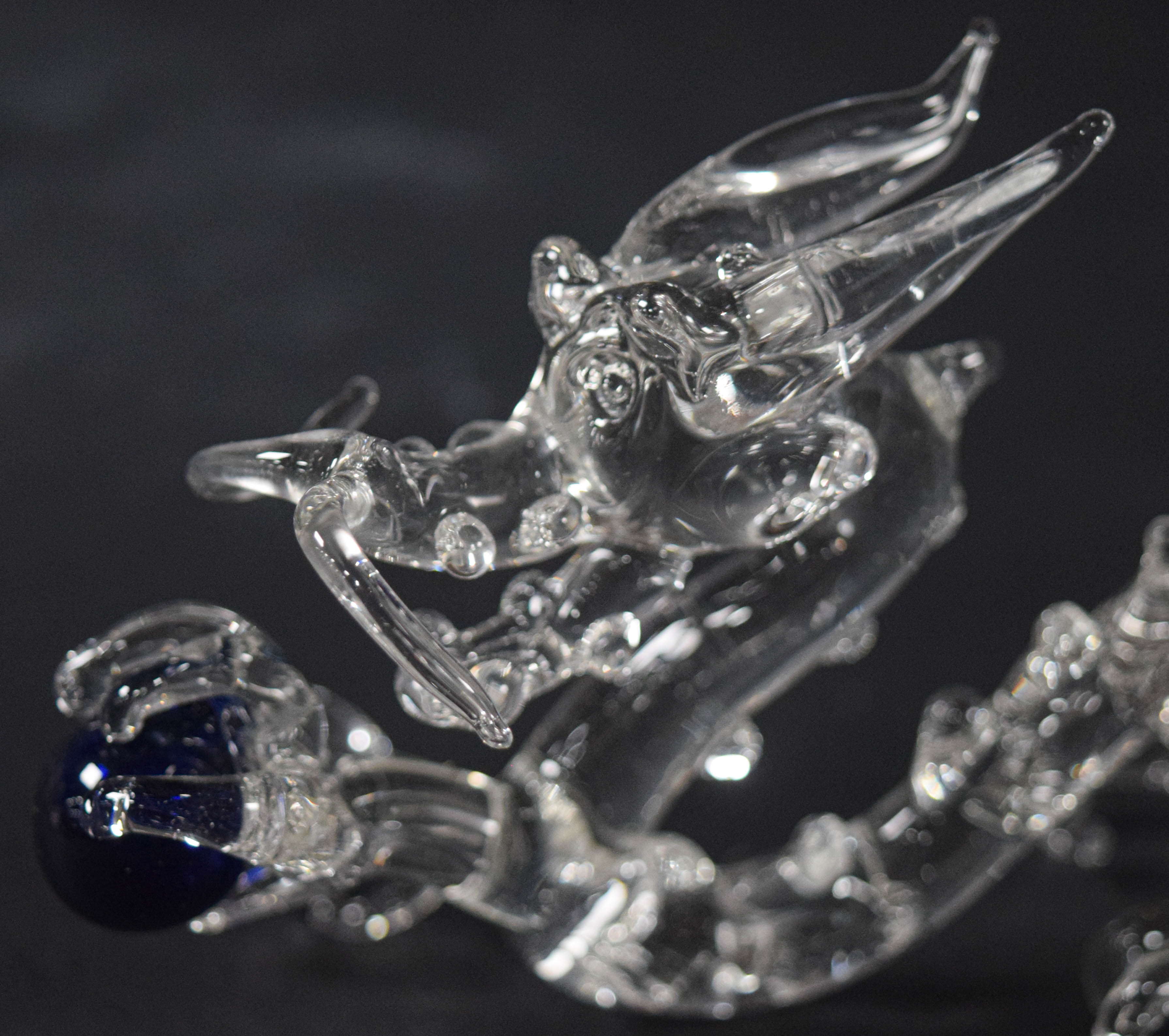 13 Hand-Blown Clear Glass Animal and Mythical Creature Figurines
