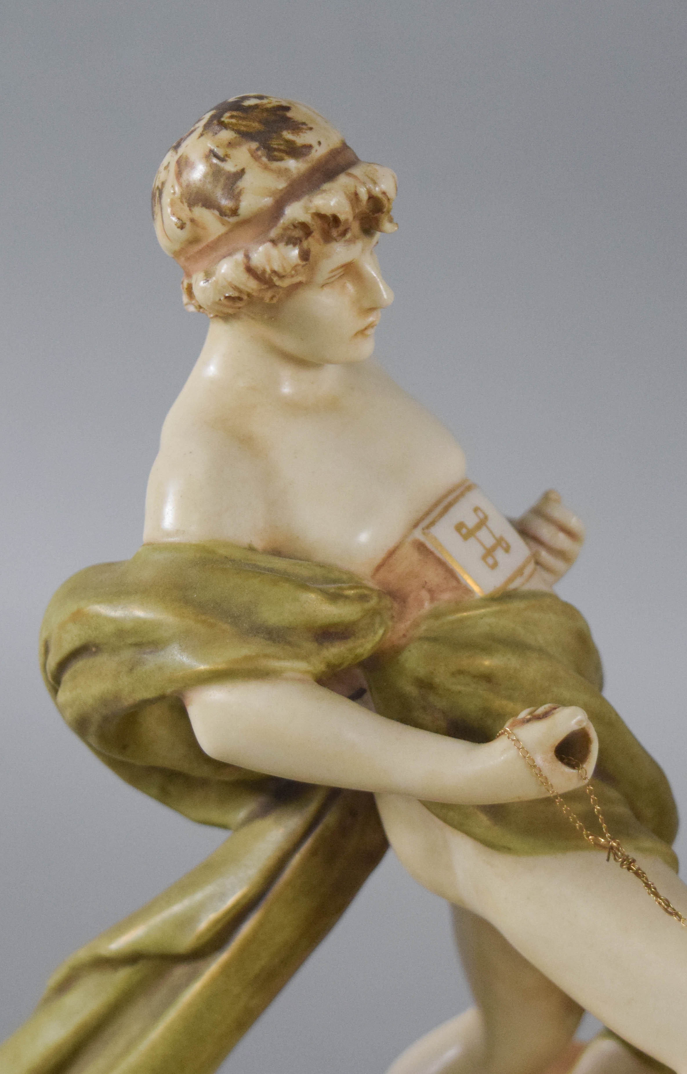 Large Neoclassical Glazed Porcelain Chariot Accident Figural Group
