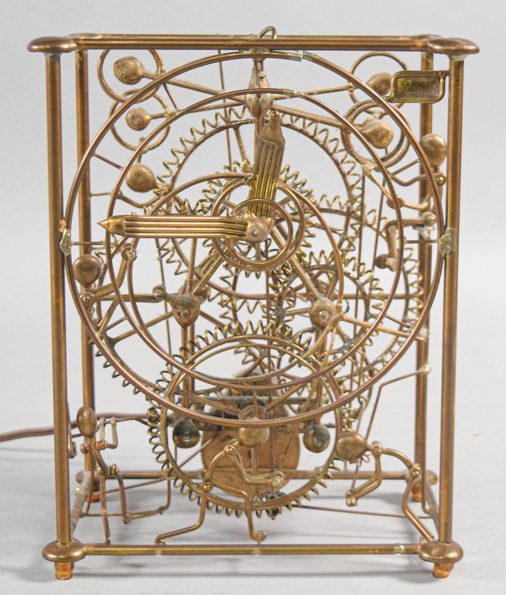Lot 263: Gordon Bradt Kinetico Six Man Electric Kinetic Skeleton Clock